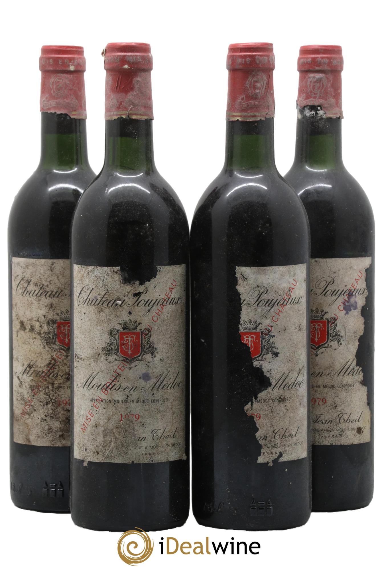 Château Poujeaux 1979 - Lot of 4 bottles - 0