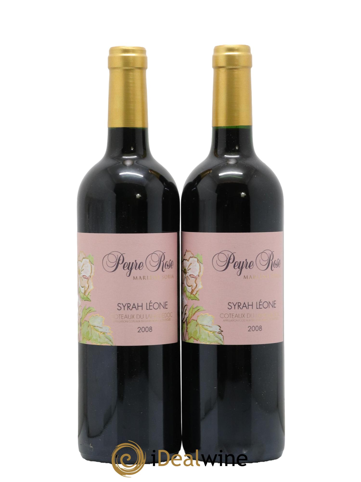 Coteaux du Languedoc Domaine Peyre Rose Belle Léone (anciennement Syrah Léone) Marlène Soria 2008 - Lot de 2 bouteilles - 0