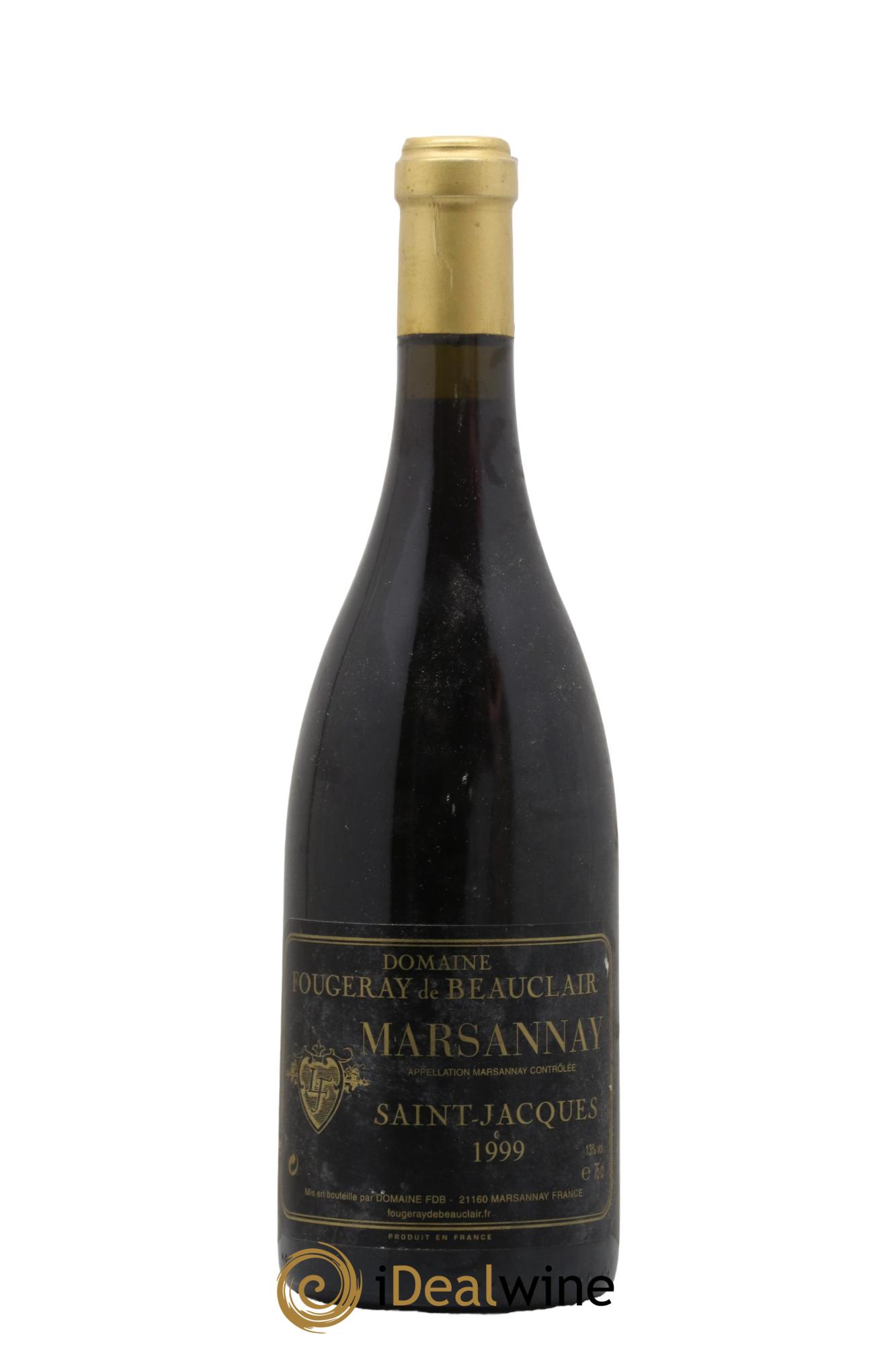 Marsannay Saint-Jacques Fougeray De Beauclair 1999 - Lot de 1 bouteille - 0