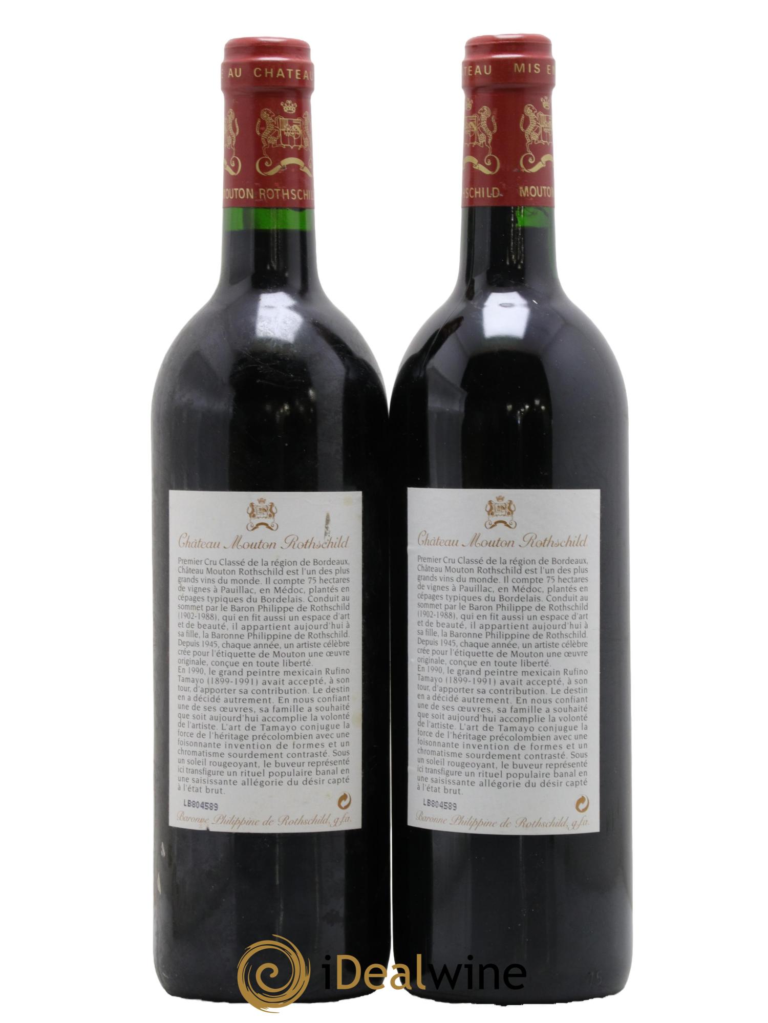 Château Mouton Rothschild 1er Grand Cru Classé 1998 - Lot of 2 bottles - 1