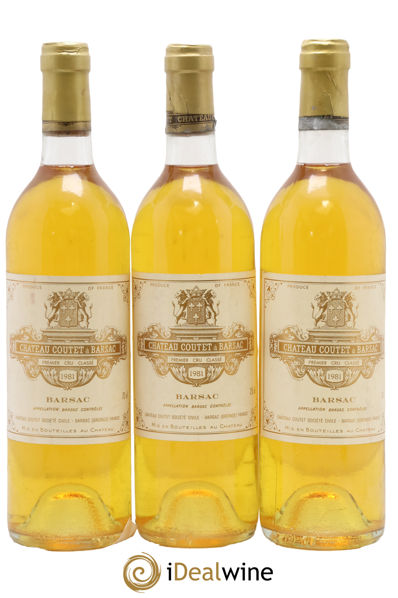 Château Coutet 1er Grand Cru Classé 1981 - Lot de 3 bouteilles - 0