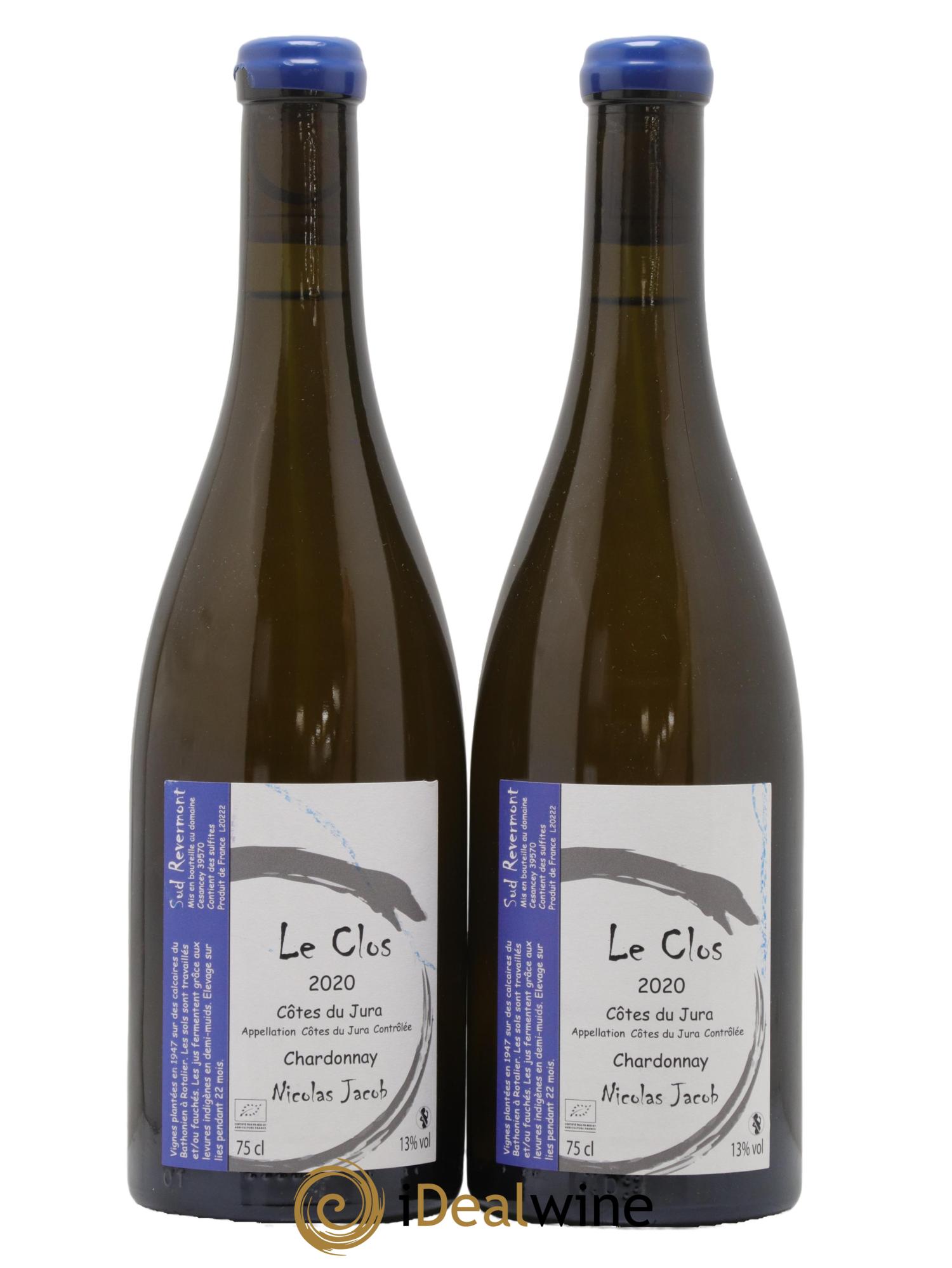Côtes du Jura Chardonnay Le Clos Nicolas Jacob 2020 - Lot de 2 bouteilles - 0