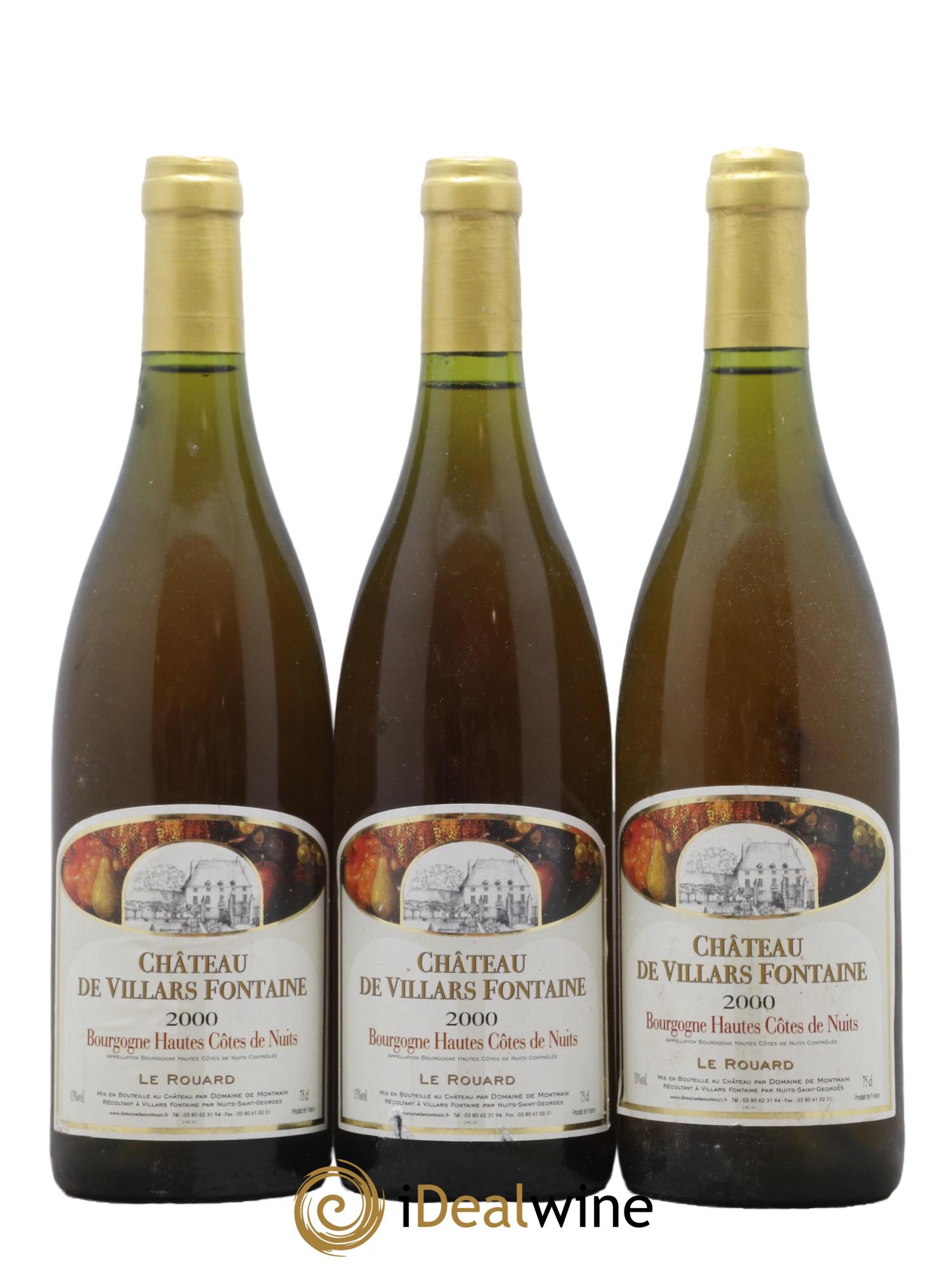 Hautes-Côtes de Nuits Le Rouard Domaine de Villars Fontaine 2000 - Lot de 3 bouteilles - 0