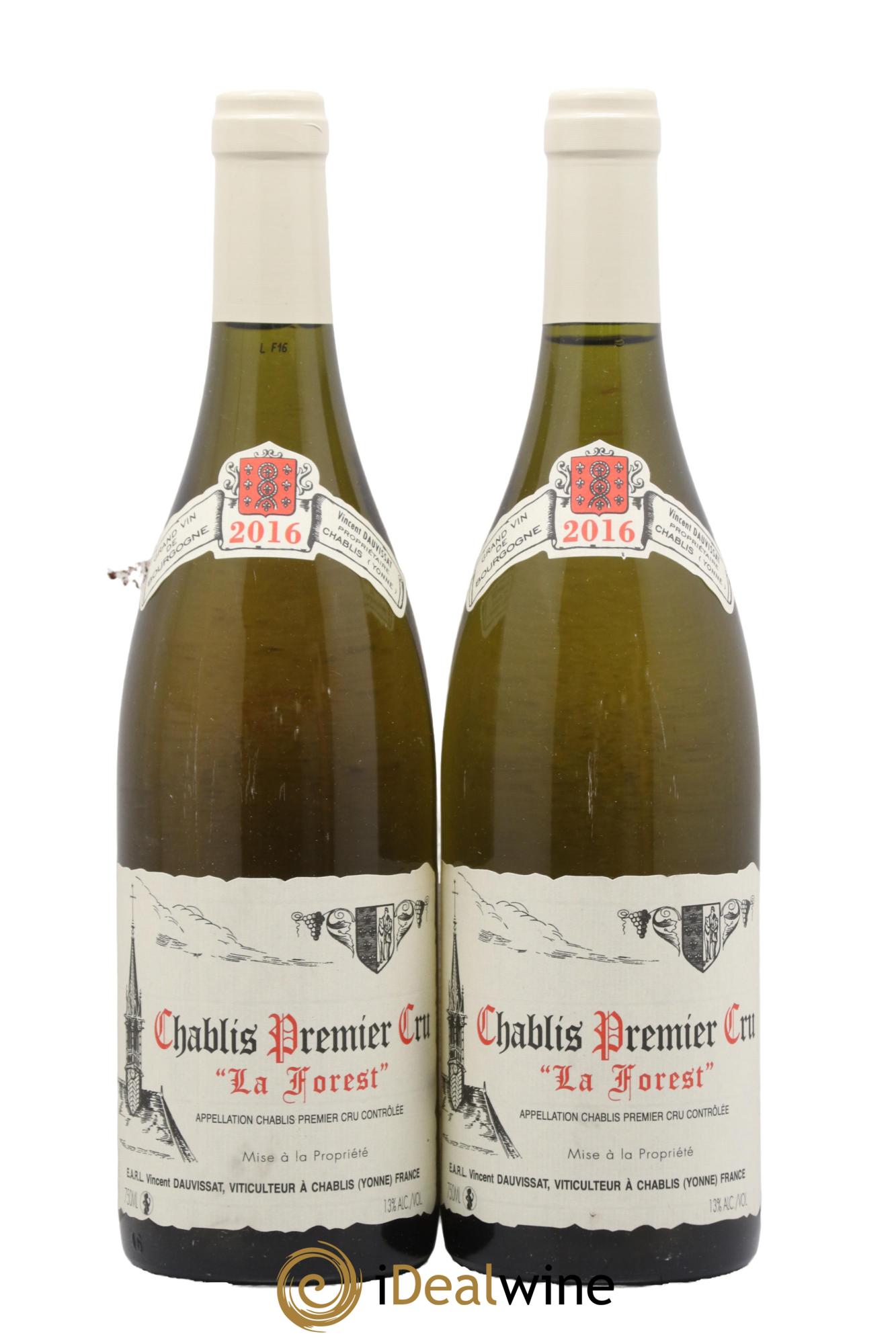 Chablis 1er Cru La Forest Vincent Dauvissat (Domaine) 2016 - Lot de 2 bouteilles - 0