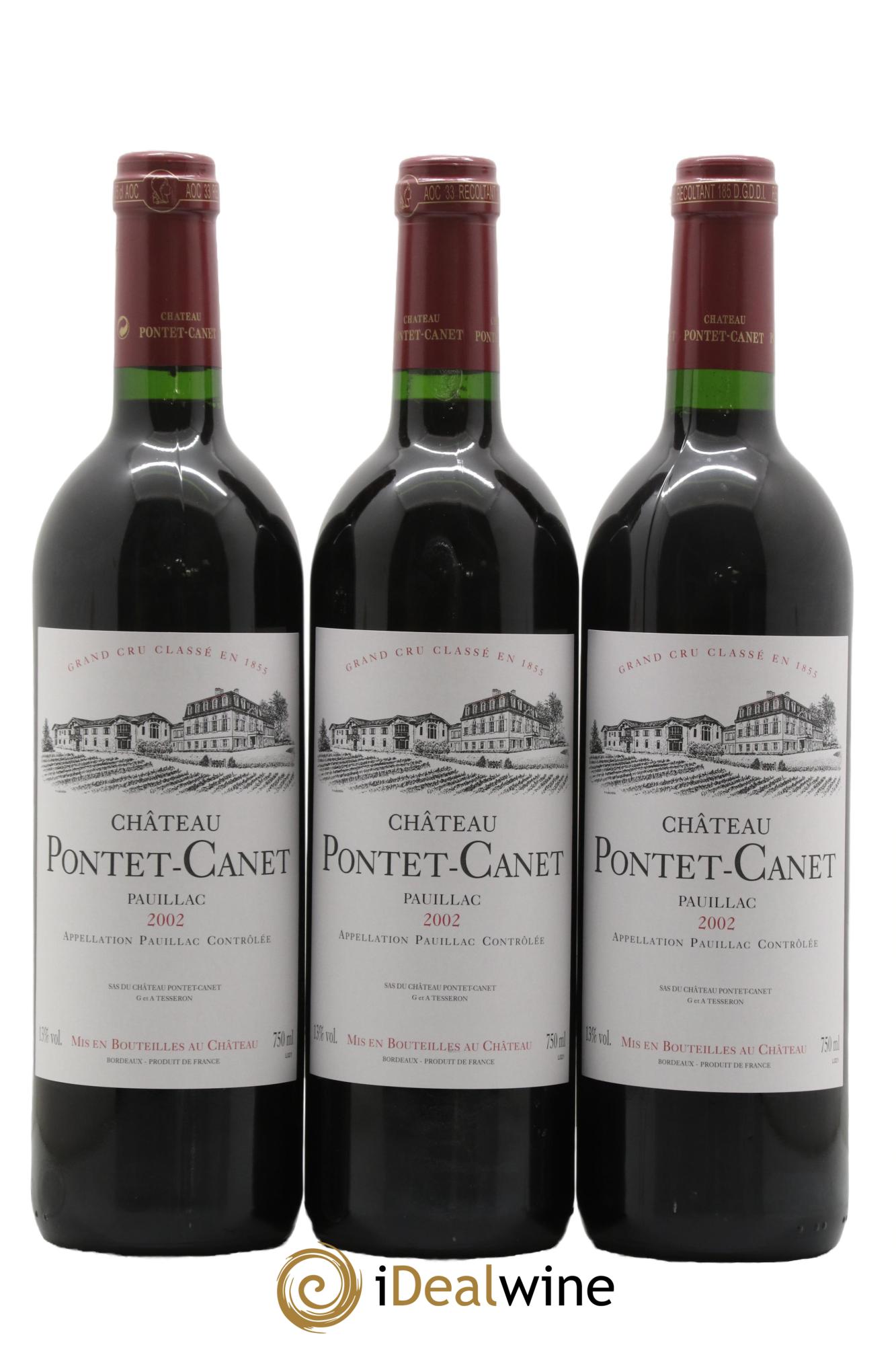 Château Pontet Canet 5ème Grand Cru Classé 2002 - Lotto di 12 bottiglie - 1