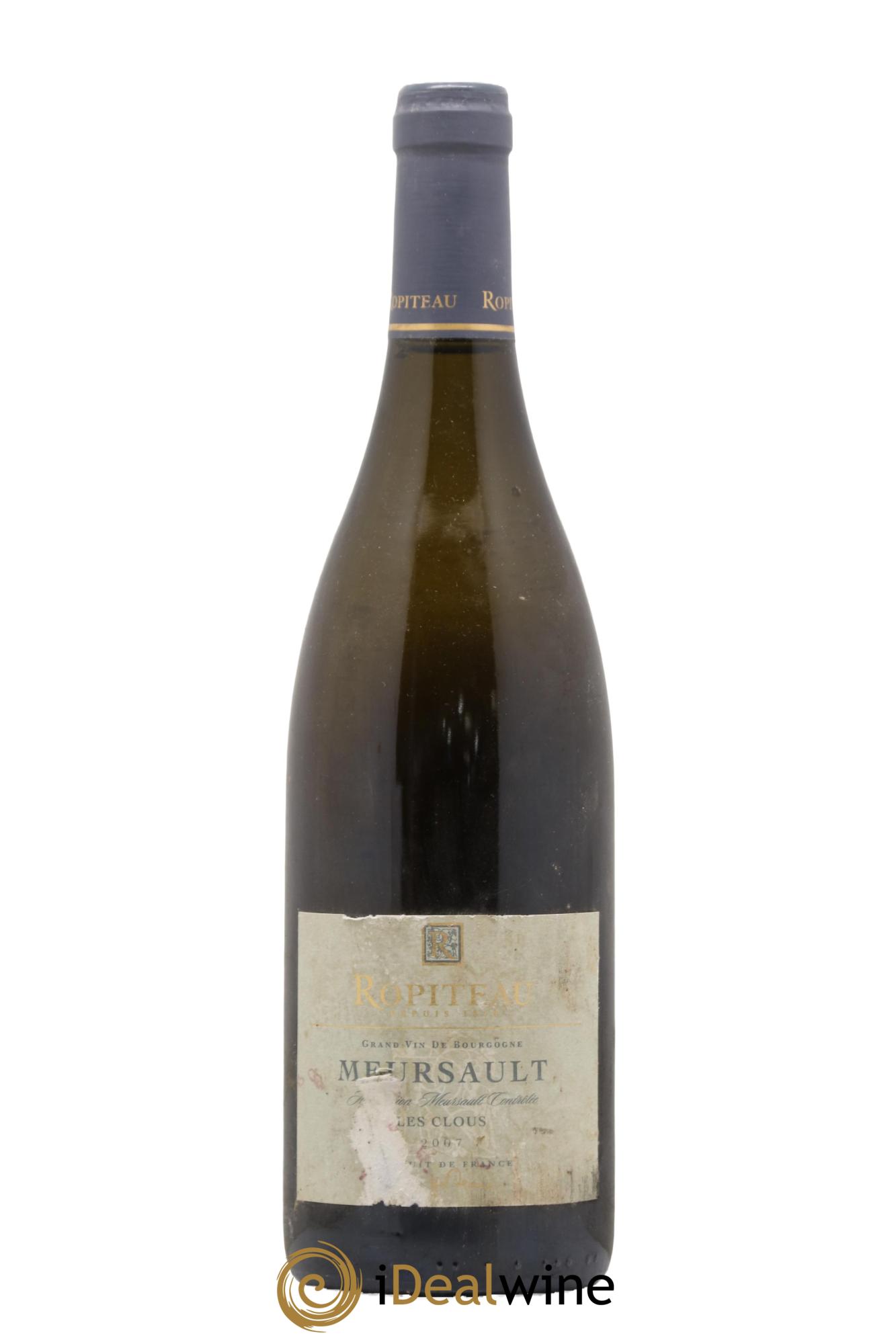 Meursault Les Clous Domaine Ropiteau 2007 - Lot de 1 bouteille - 0