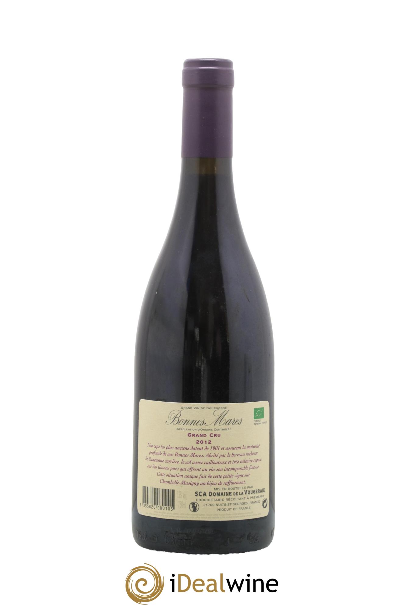 Bonnes-Mares Grand Cru La Vougeraie 2012 - Lot of 1 bottle - 1
