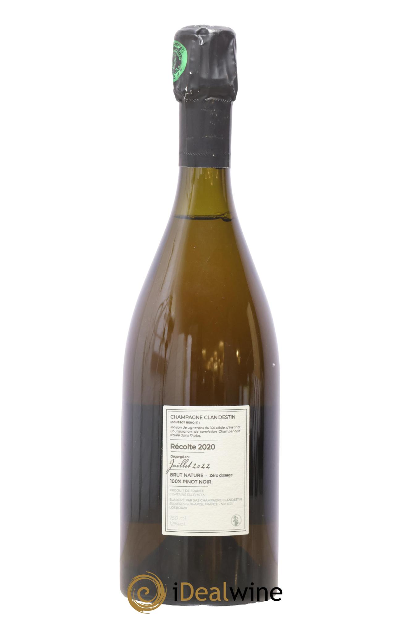 Boréal Brut Nature Clandestin 2020 - Lot de 1 bouteille - 1