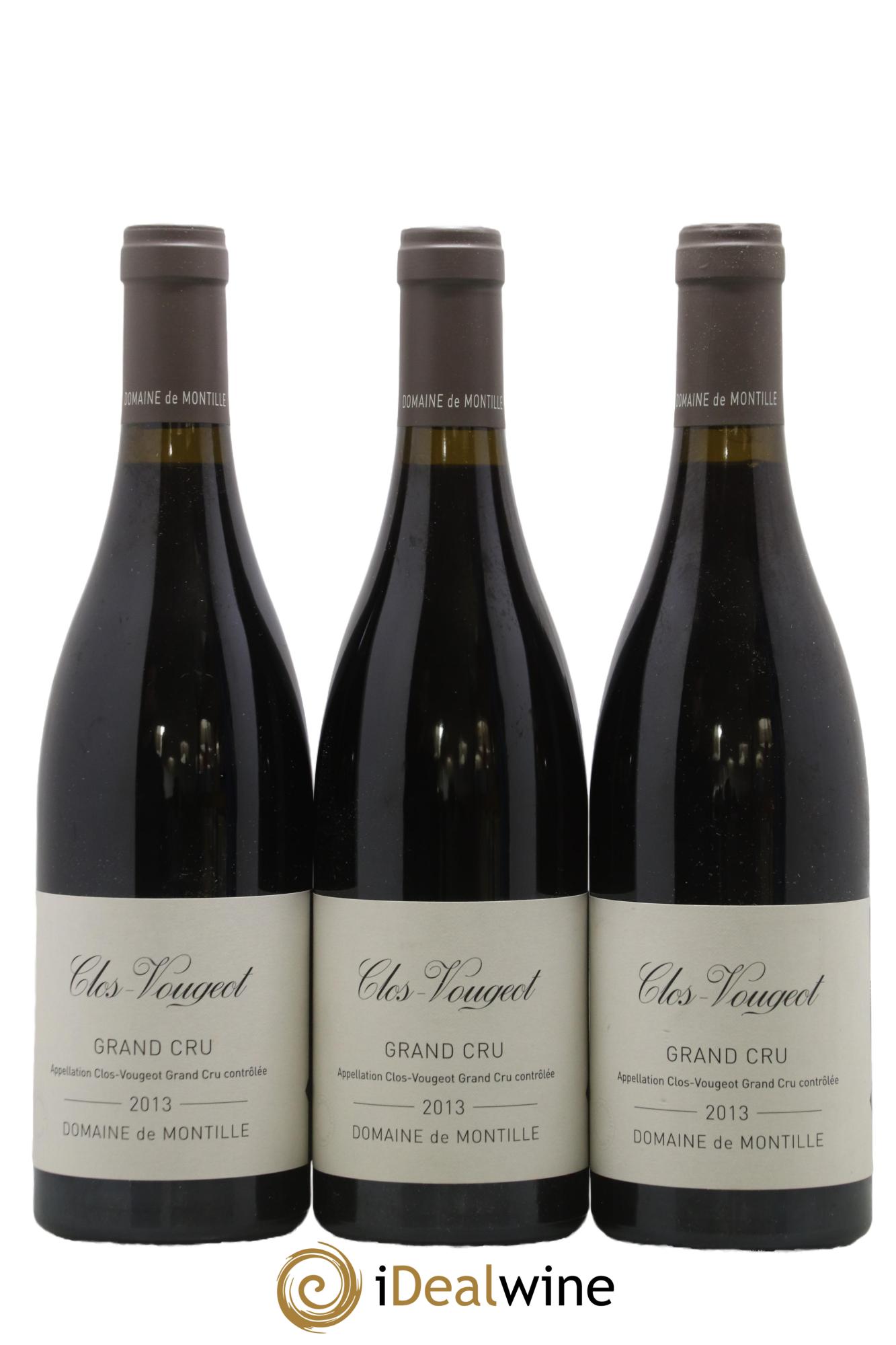 Clos de Vougeot Grand Cru De Montille (Domaine) 2013 - Lot of 3 bottles - 0