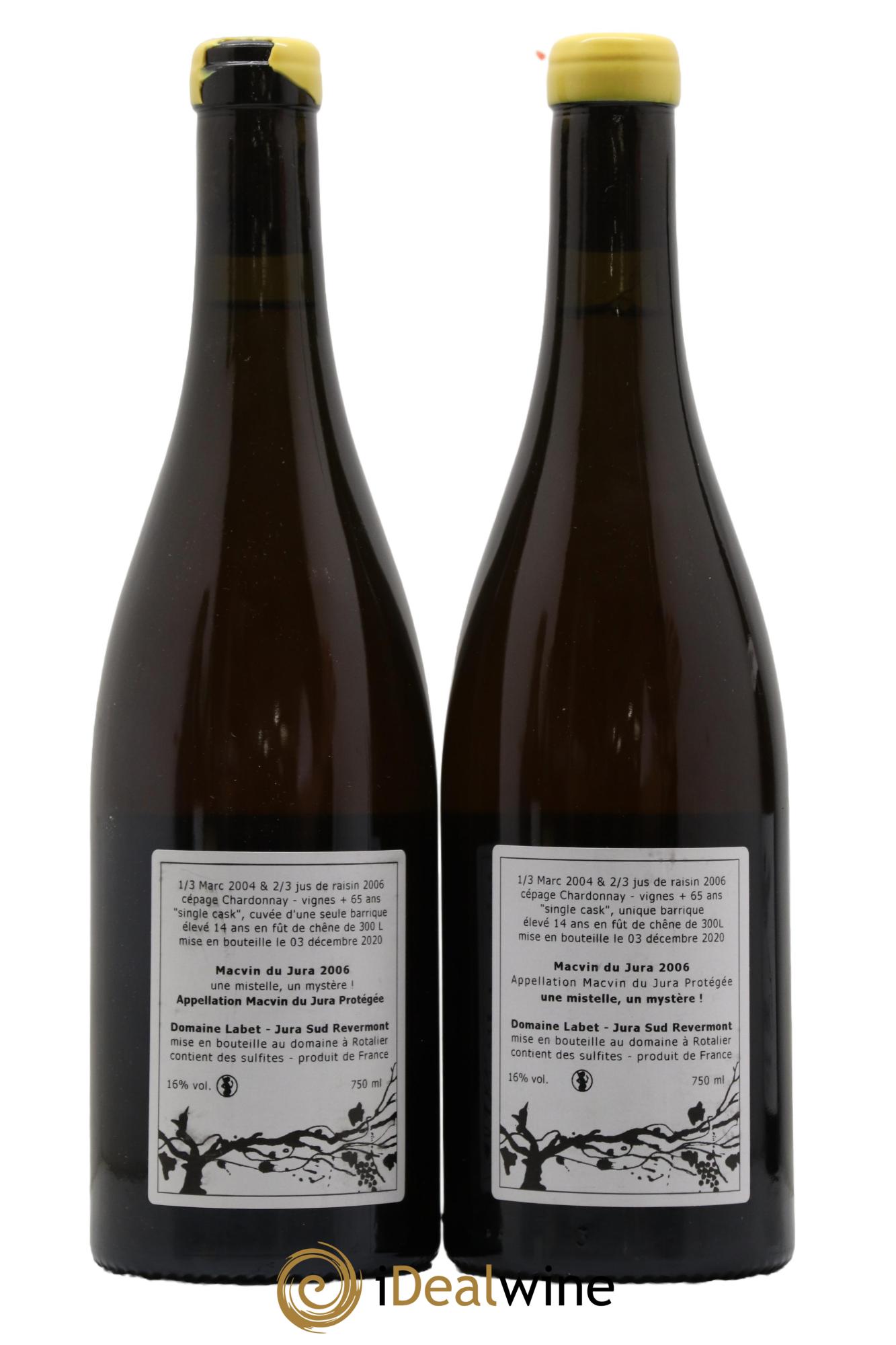 Macvin du Jura Romain - Julien - Charline Labet 2006 - Lot de 2 bouteilles - 1