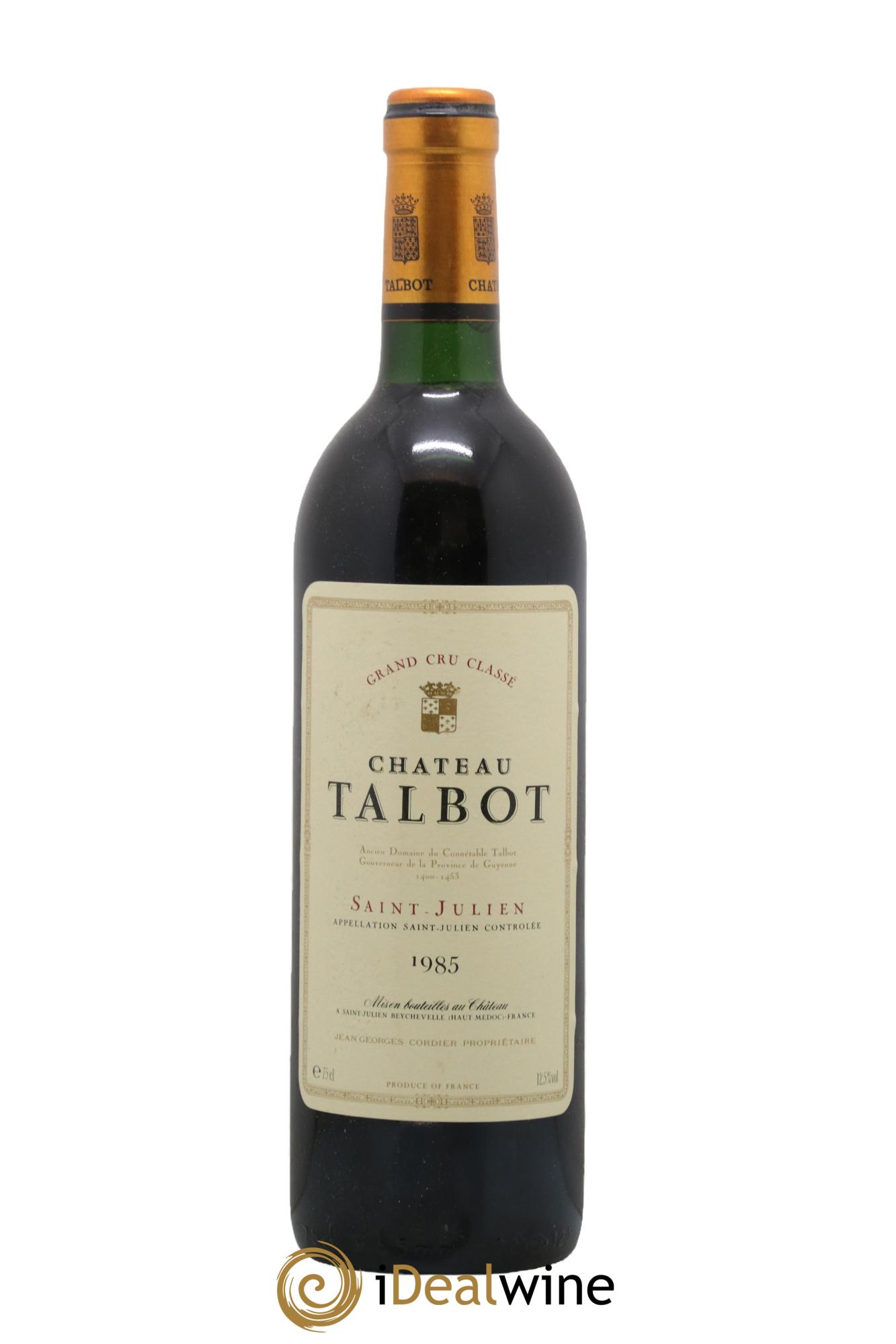 Château Talbot 4ème Grand Cru Classé 1985 - Lot de 1 bouteille - 0