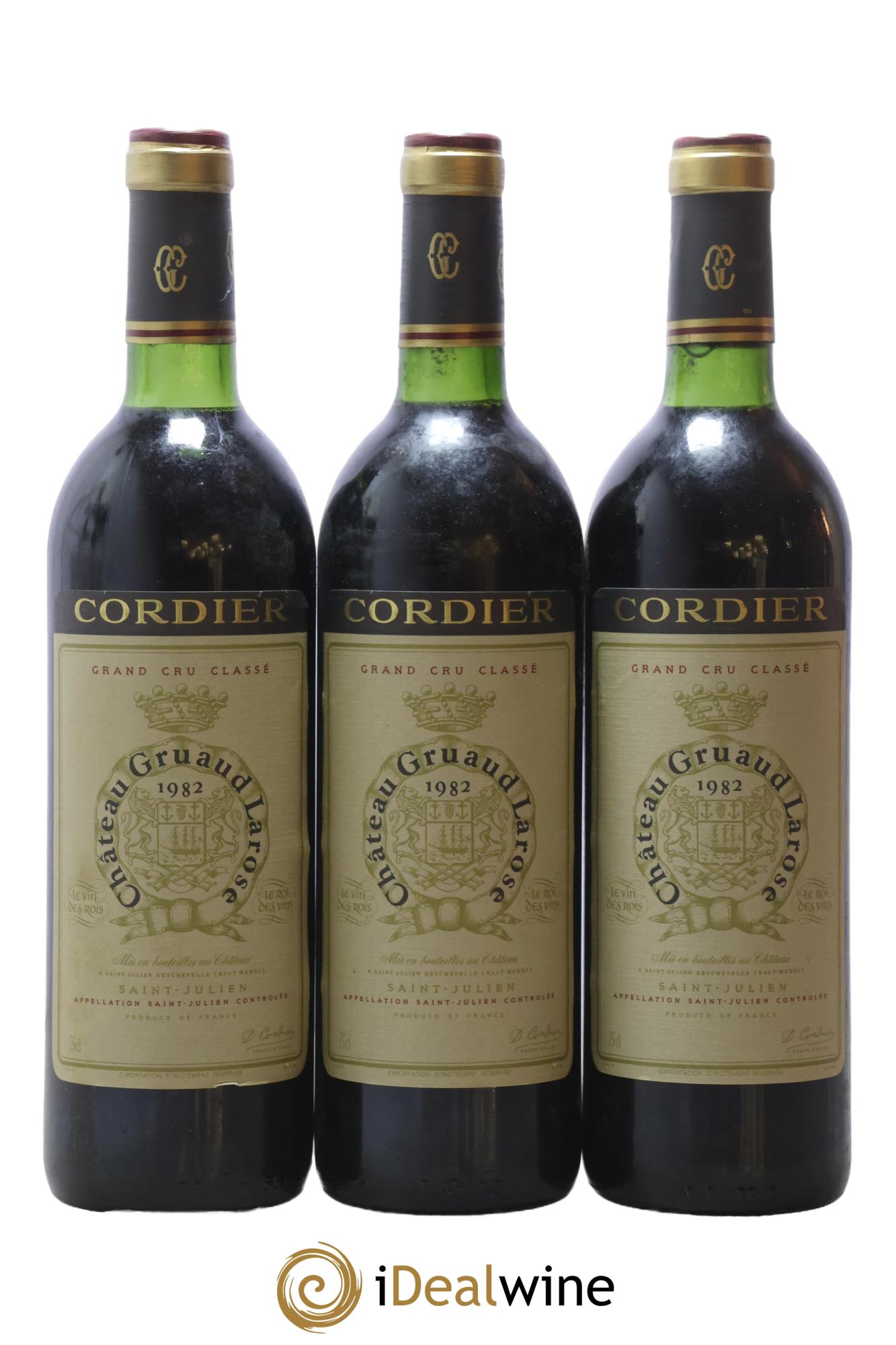 Château Gruaud Larose 2ème Grand Cru Classé 1982 - Lot de 3 bouteilles - 0