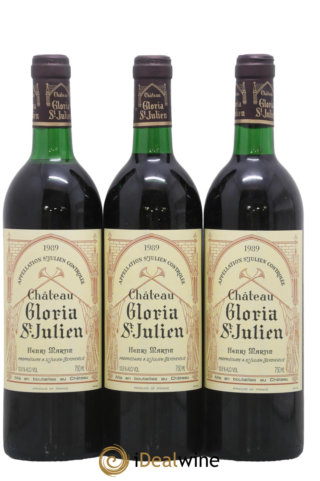 Château Gloria 1989 - Lot de 3 bouteilles - 0