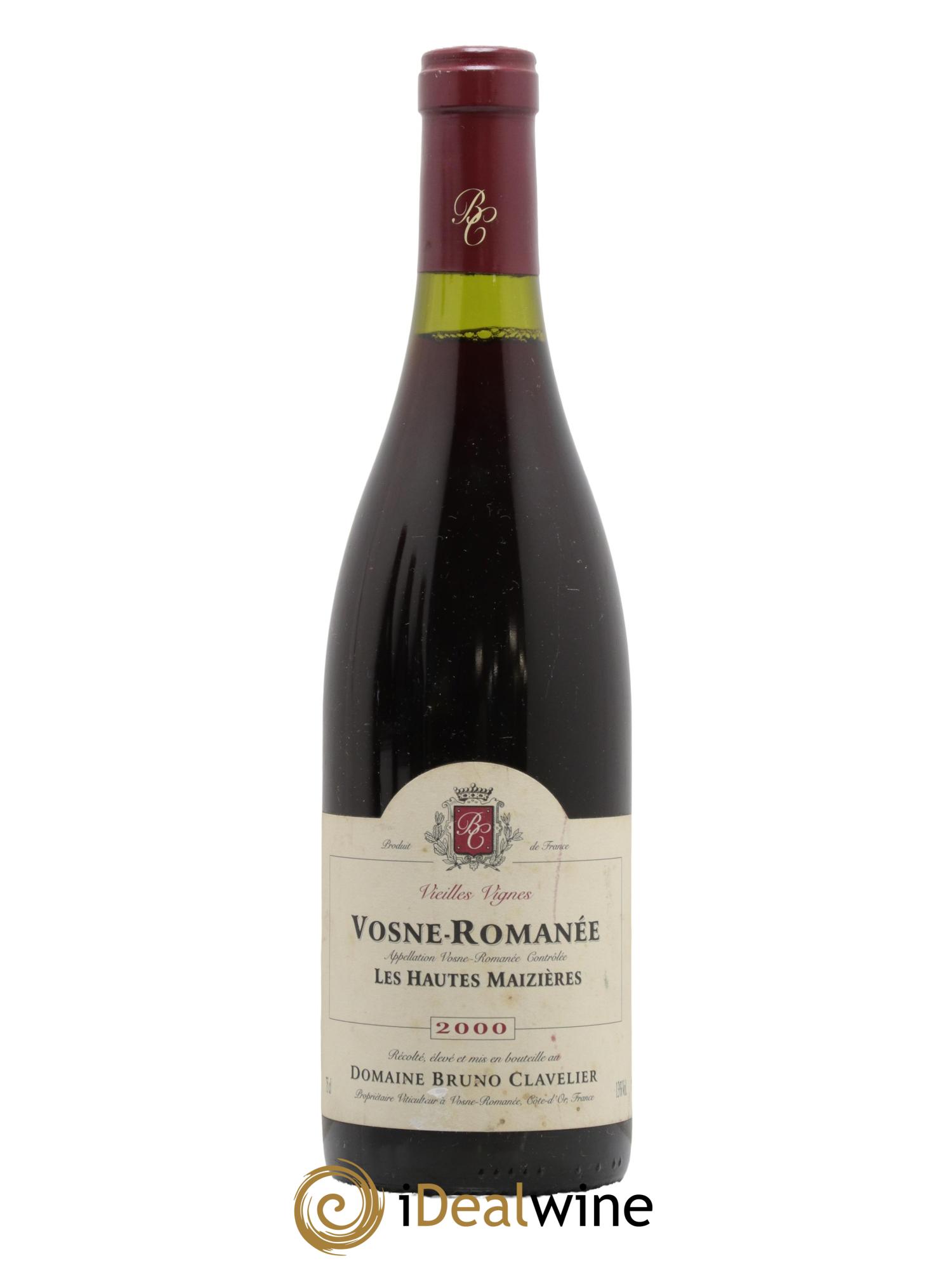 Vosne-Romanée Vieilles Vignes Les Hautes Maizières Bruno Clavelier 2000 - Lot de 1 bouteille - 0