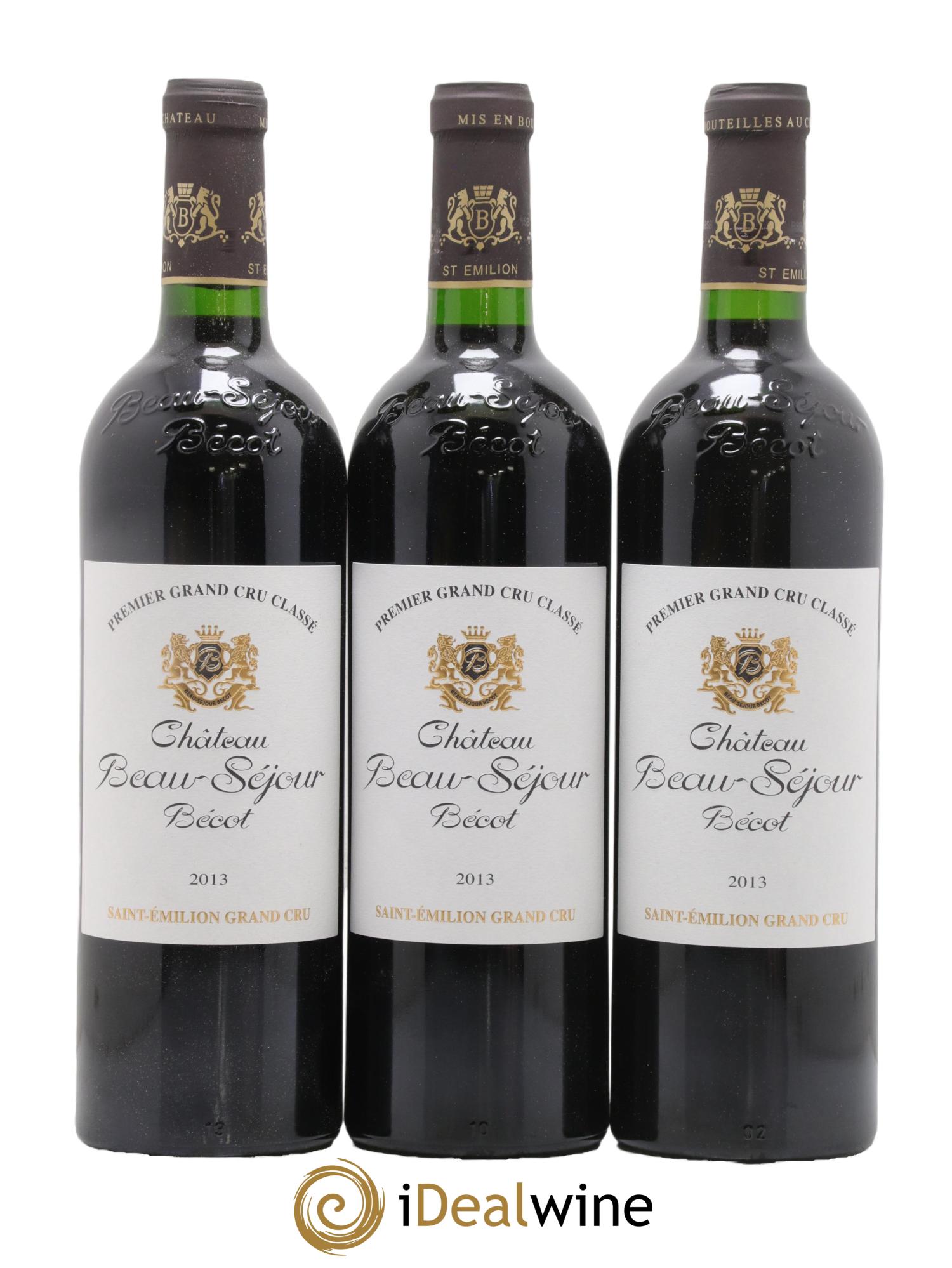 Château Beau-Séjour Bécot 1er Grand Cru Classé B 2013 - Lot de 12 bouteilles - 1