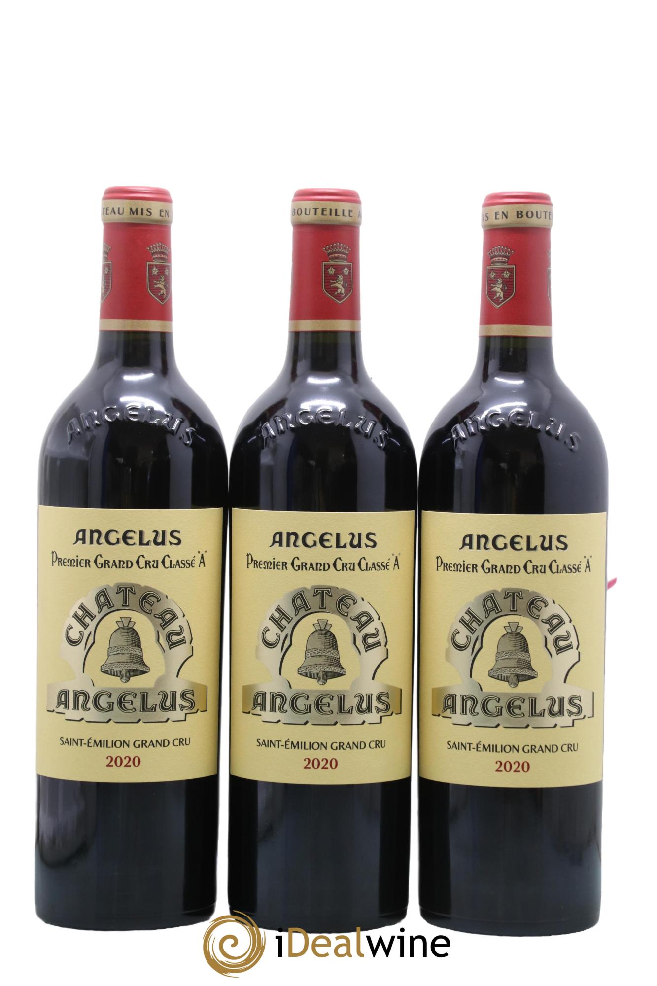 Château Angélus 1er Grand Cru Classé A 2020 - Lotto di 3 bottiglie - 0