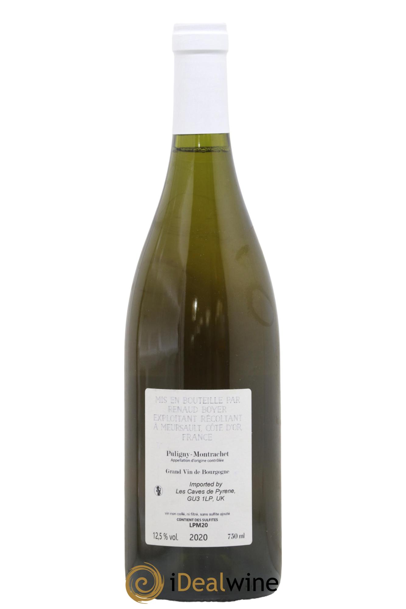 Puligny-Montrachet Les Reuchaux Renaud Boyer 2020 - Lot de 1 bouteille - 1
