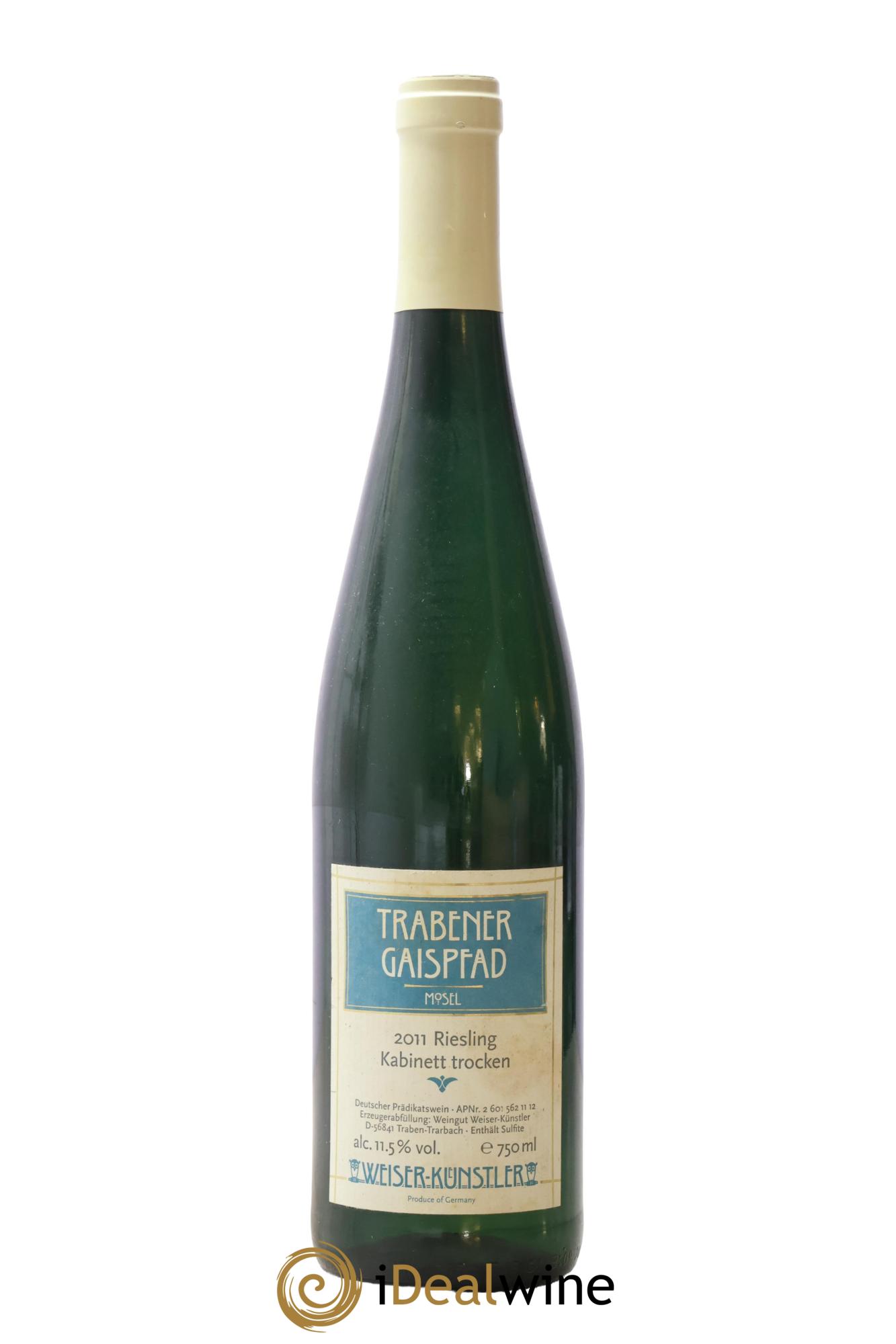 Allemagne Mosel-Saar Trabener Gaispfad Riesling Kabinett Trocken Weiser Künstler 2014 - Lot de 1 bouteille - 0