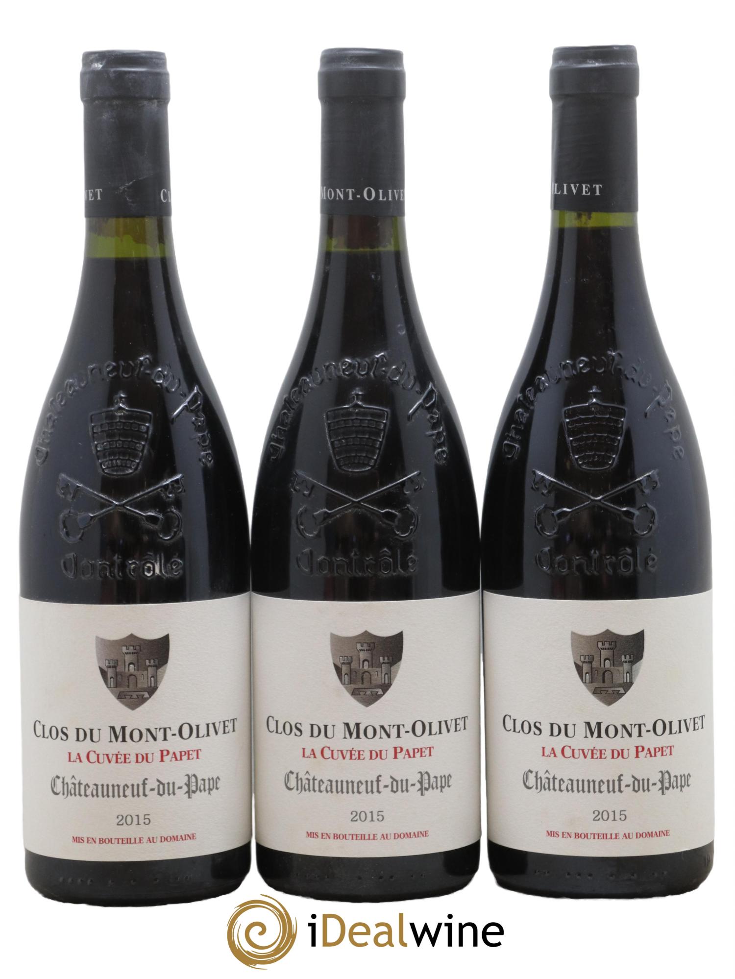 Châteauneuf-du-Pape Cuvée du Papet Clos du Mont-Olivet 2015 - Lot de 3 bouteilles - 0