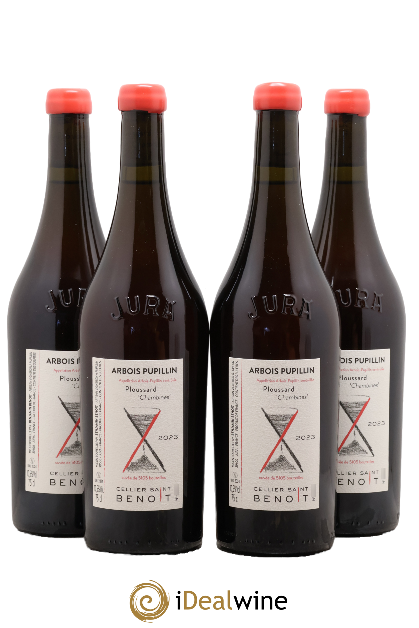 Arbois-Pupillin Ploussard Chambines Cellier Saint Benoît 2023 - Lot of 4 bottles - 0