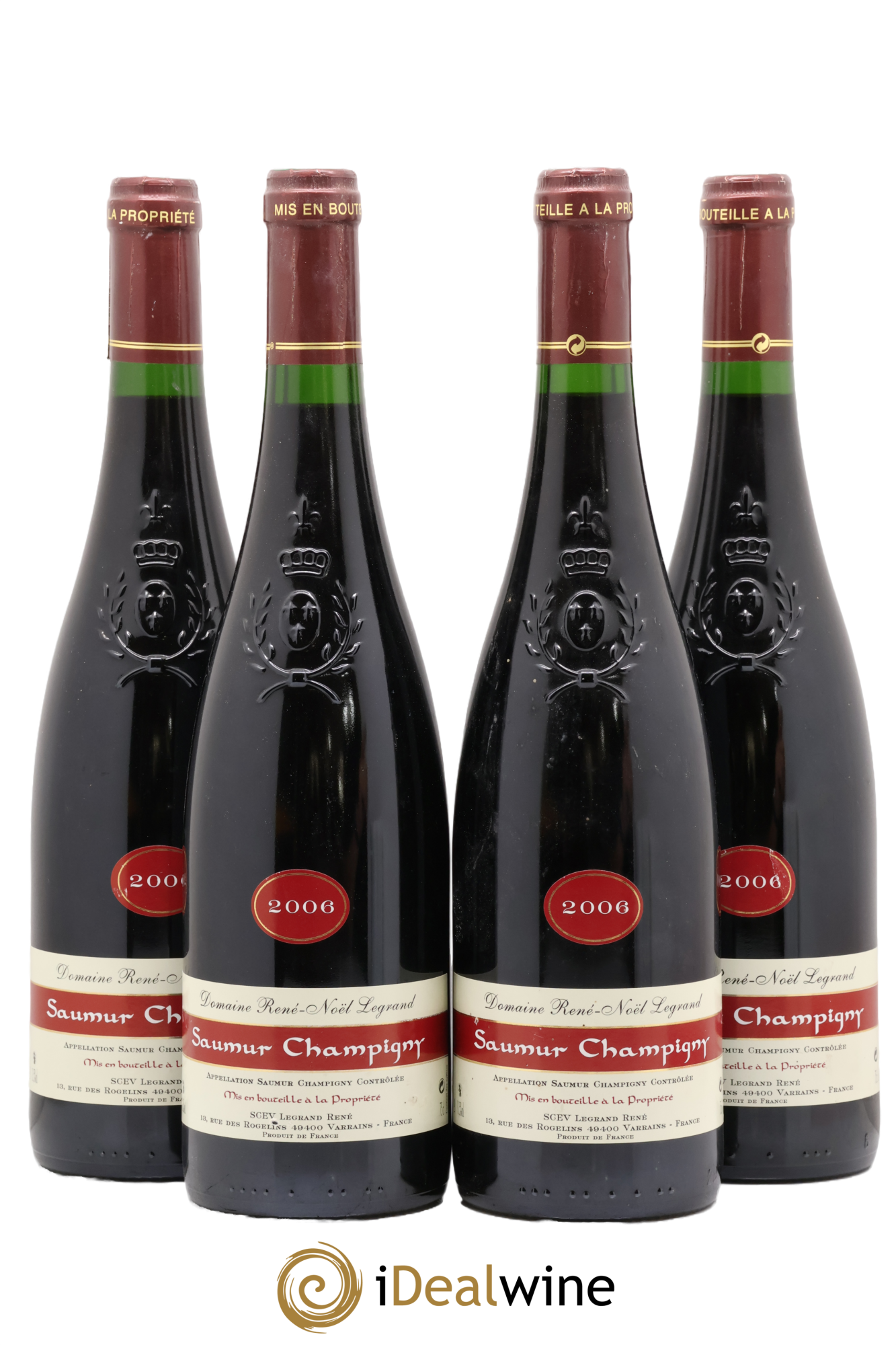 Saumur-Champigny René-Noël Legrand 2006 - Lot of 4 bottles - 0