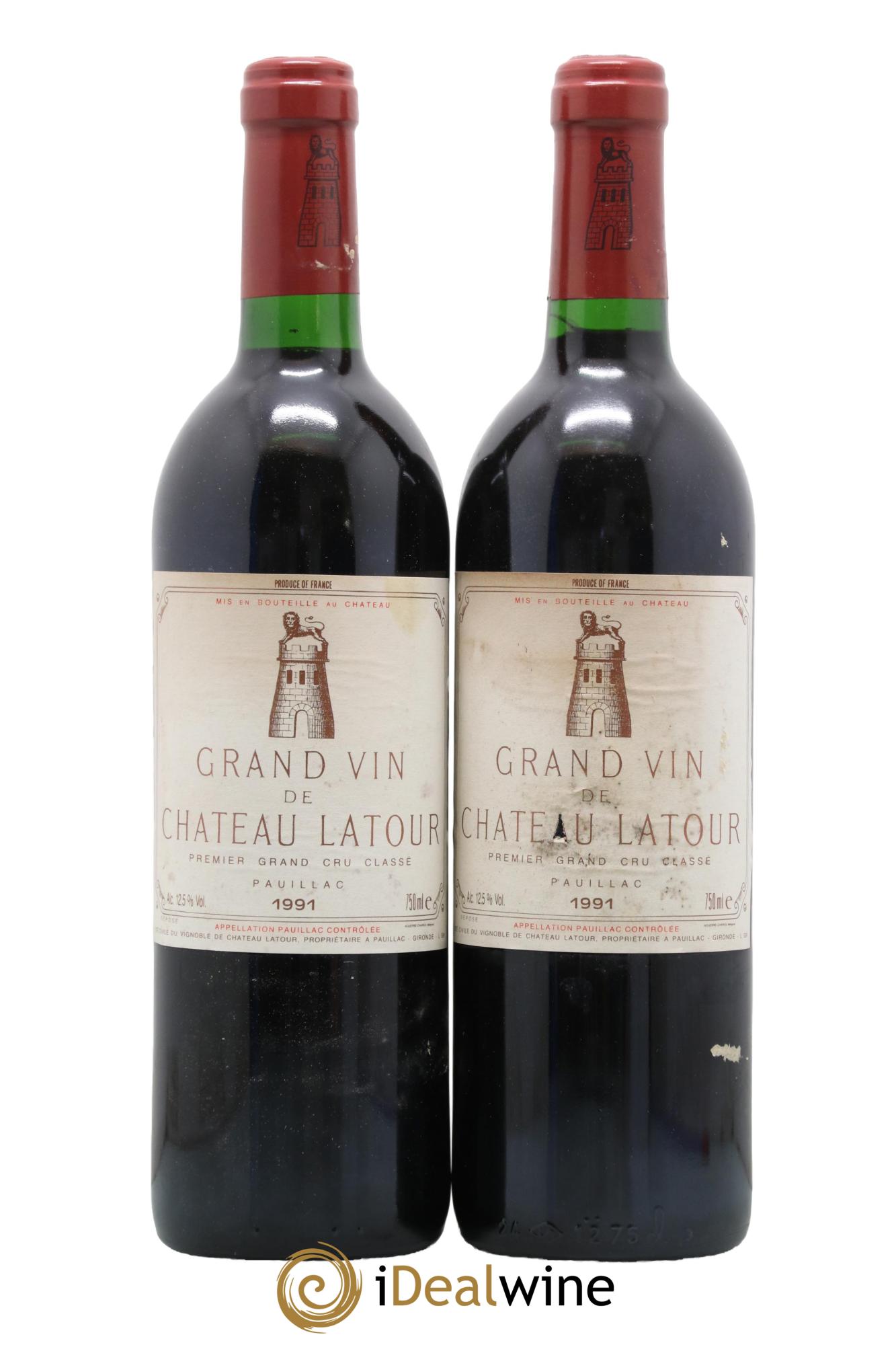 Château Latour 1er Grand Cru Classé 1991 - Lot de 2 bouteilles - 0