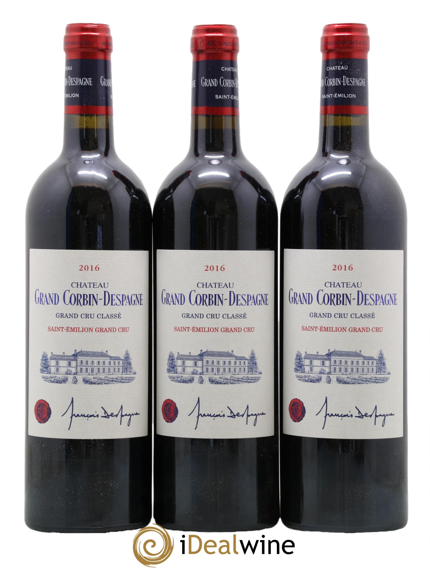 Château Grand Corbin Despagne Grand Cru Classé 2016 - Lot de 6 bouteilles - 1
