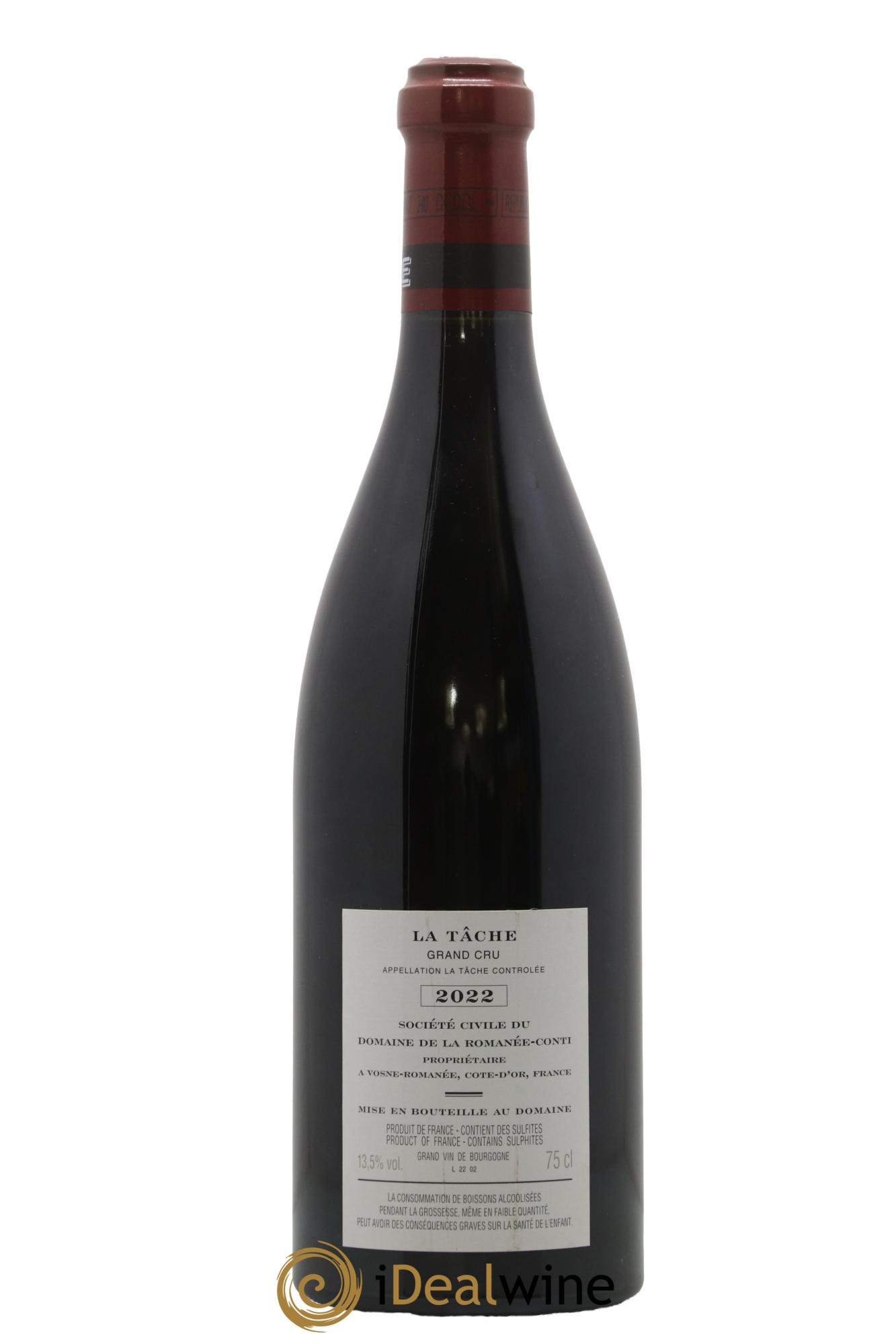 La Tâche Grand Cru Domaine de la Romanée-Conti 2022 - Lot of 1 bottle - 1