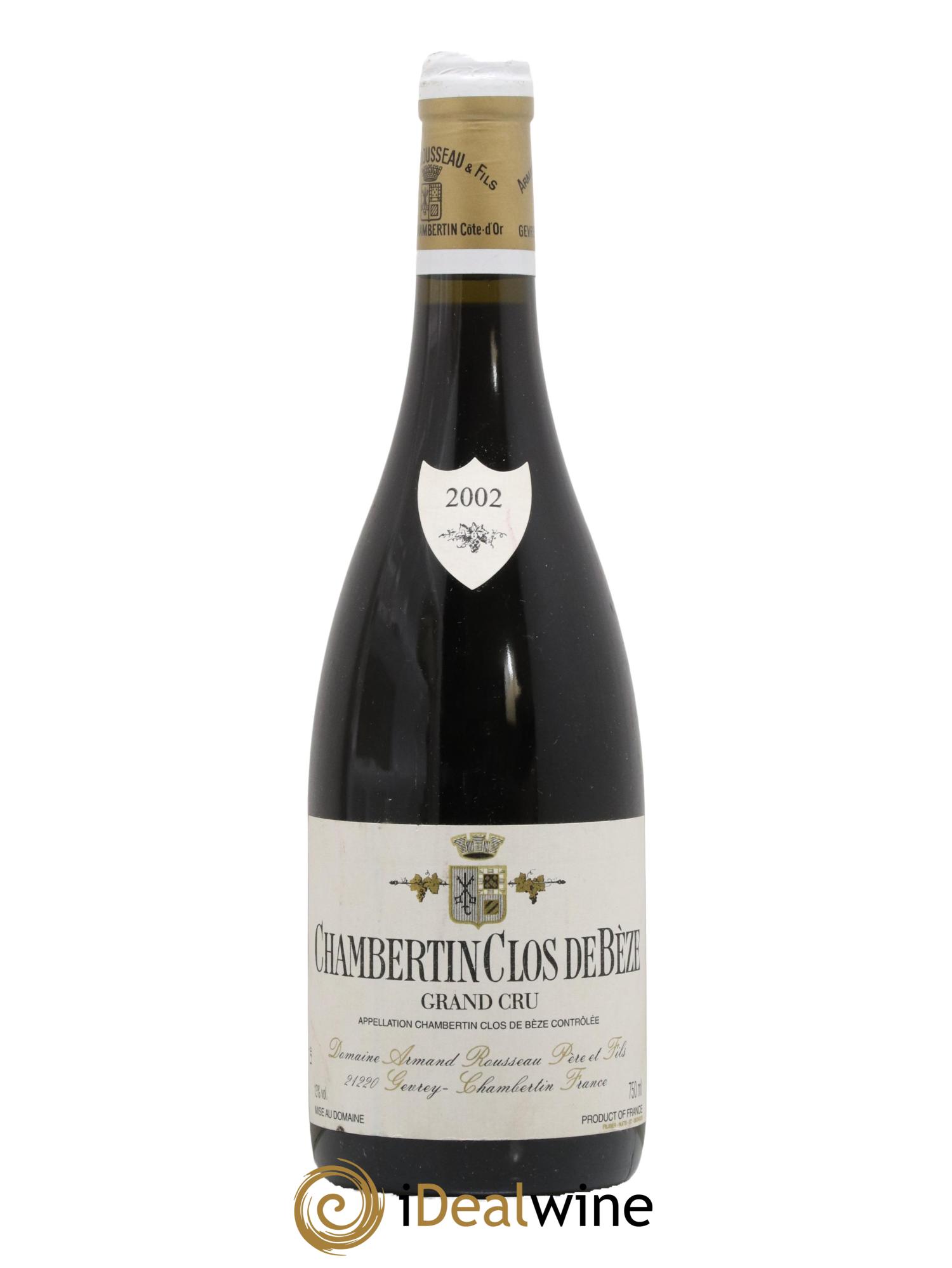 Chambertin Clos de Bèze Grand Cru Armand Rousseau (Domaine) 2002 - Lot de 1 bouteille - 0