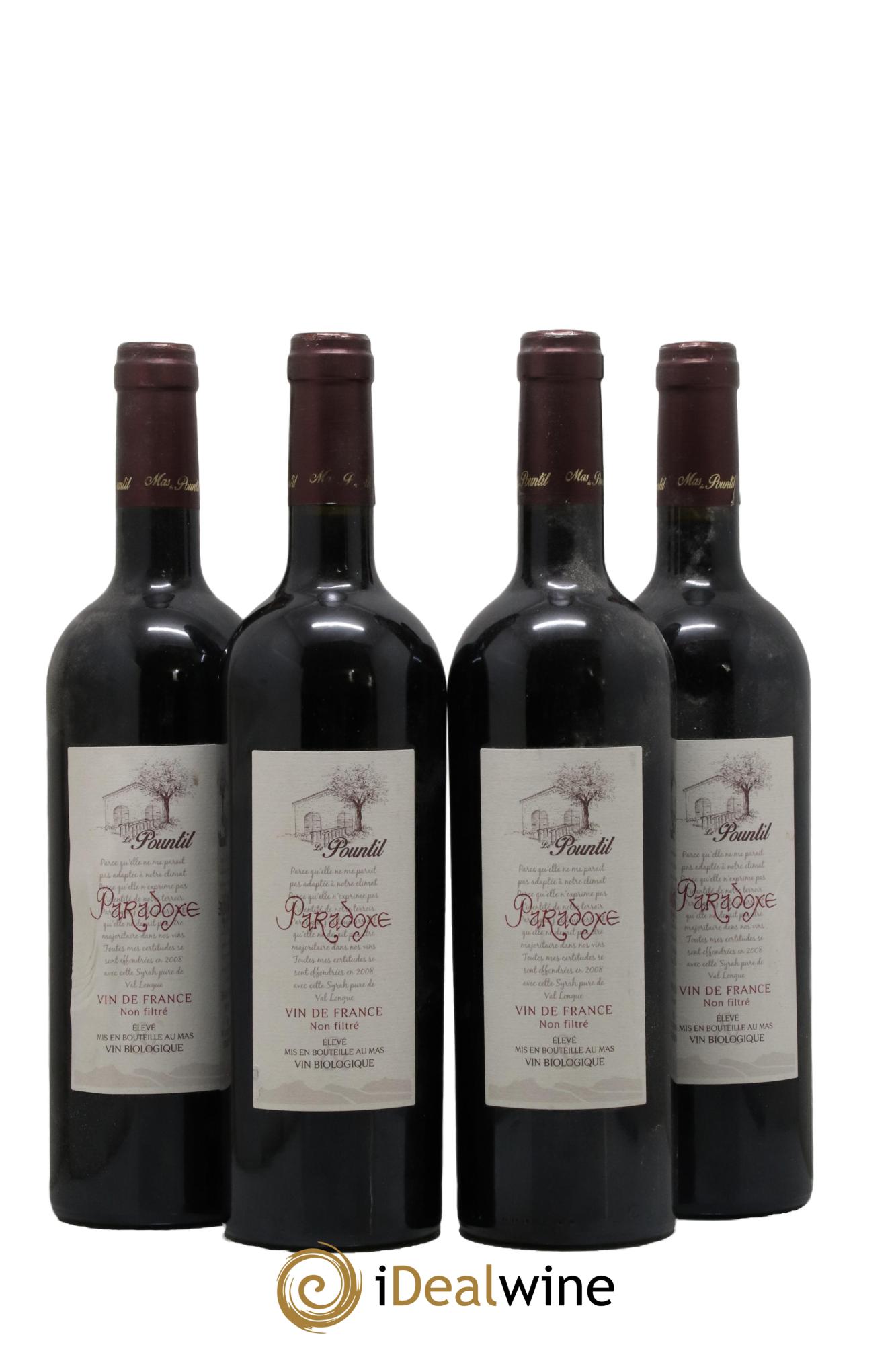 Vin de France Paradoxe Mas du Pountil 2018 - Lot de 4 bouteilles - 0