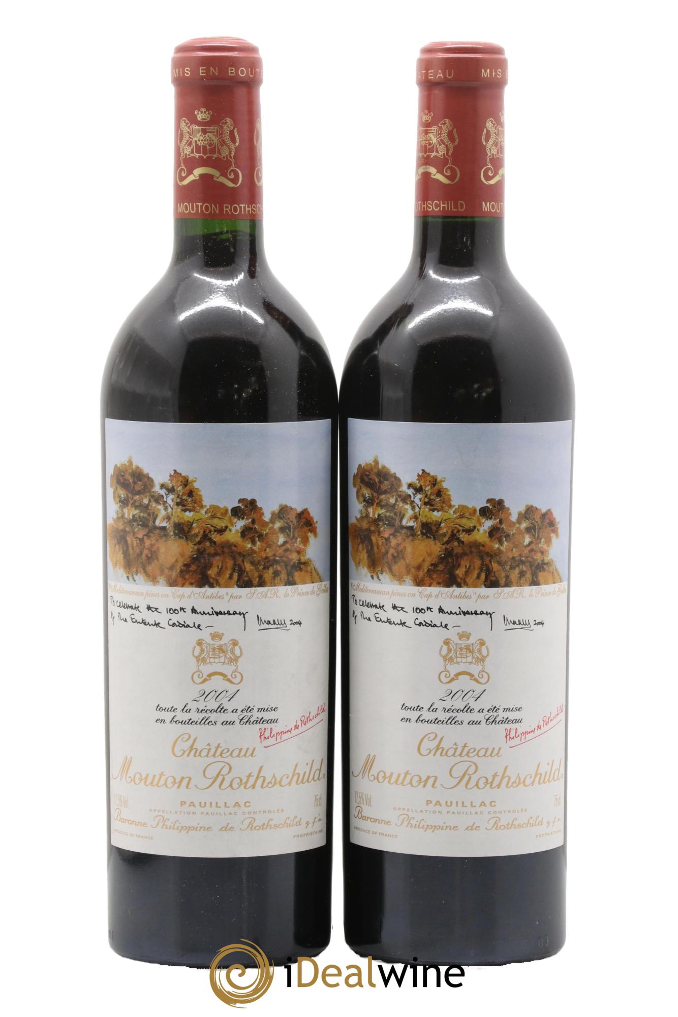 Château Mouton Rothschild 1er Grand Cru Classé 2004 - Lot of 2 bottles - 0