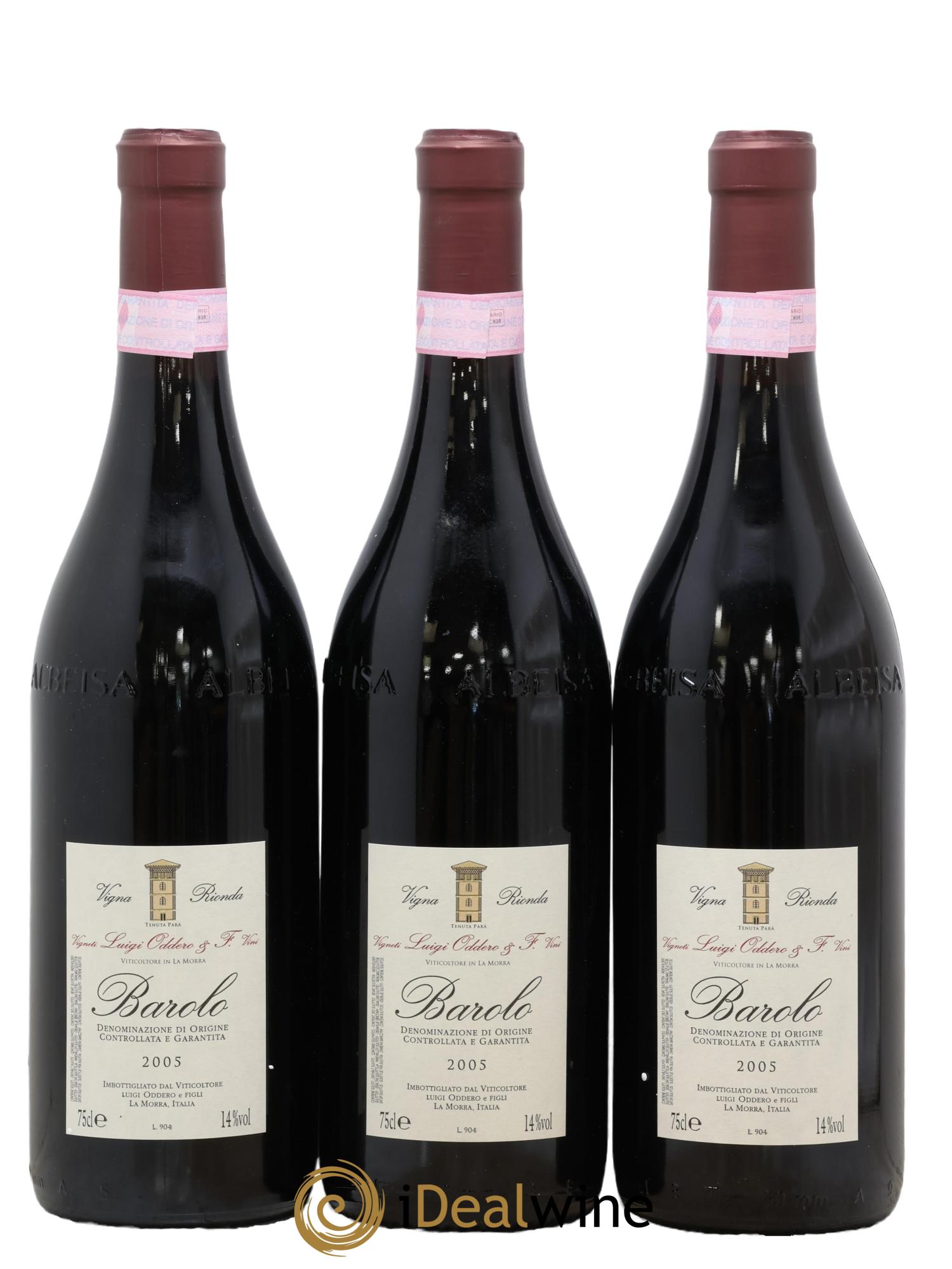 Barolo DOCG Vigna Rionda Luigi Oddero & F. 2005 - Lot of 3 bottles - 1