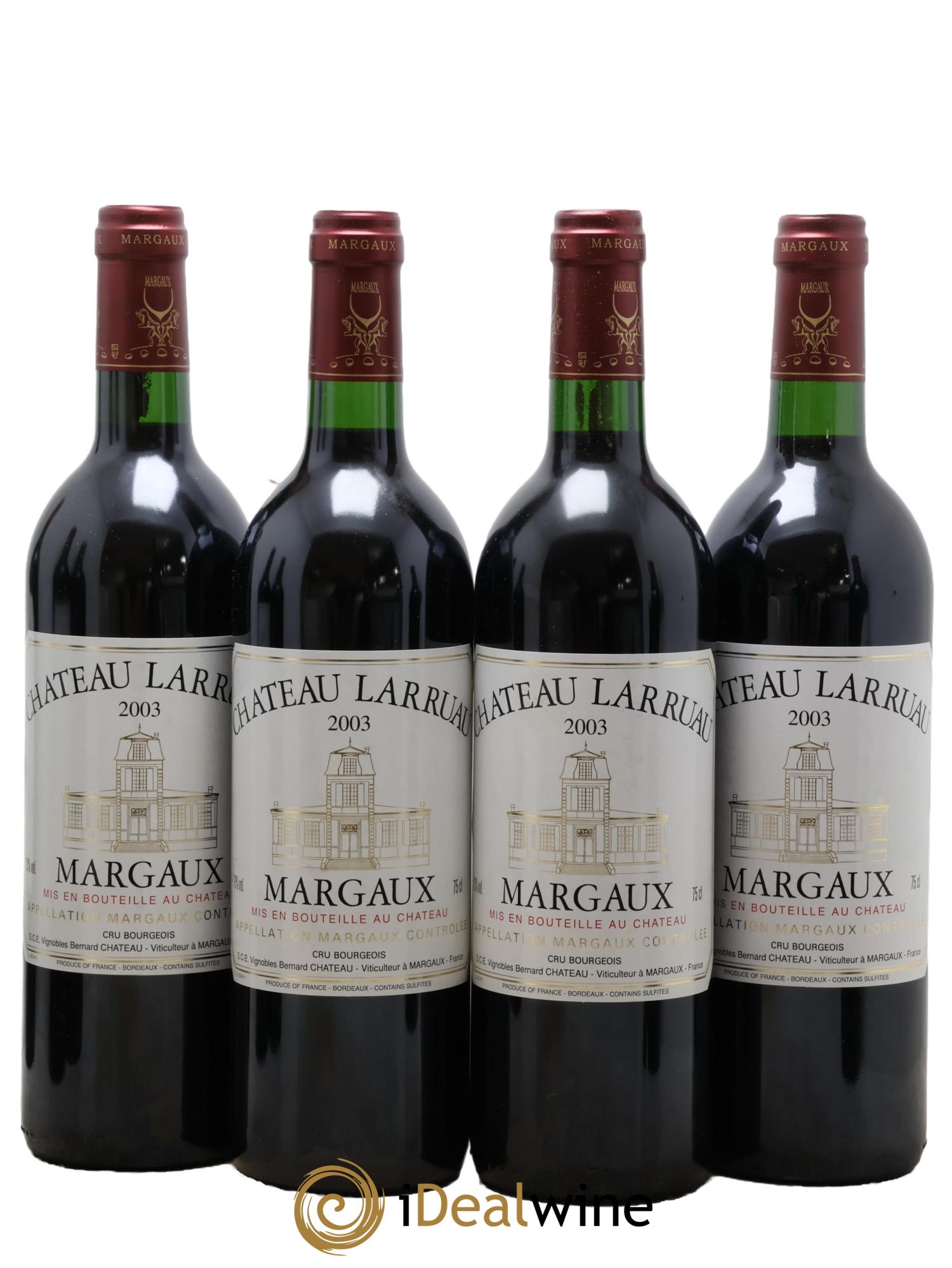 Château Larruau 2003 - Lotto di 4 bottiglie - 0