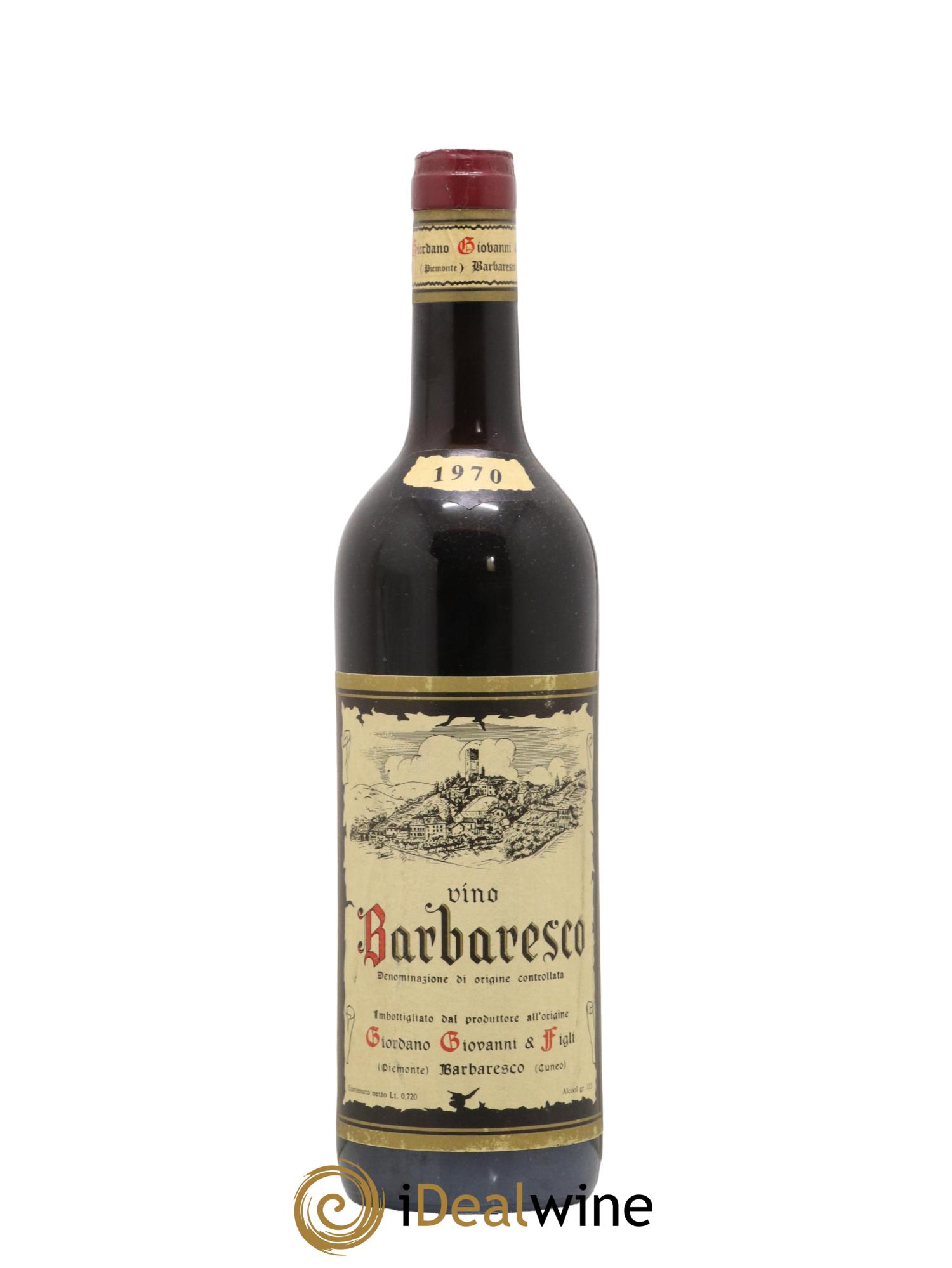 Barbaresco DOCG Giovanni Giordano 1970 - Lot de 1 bouteille - 0