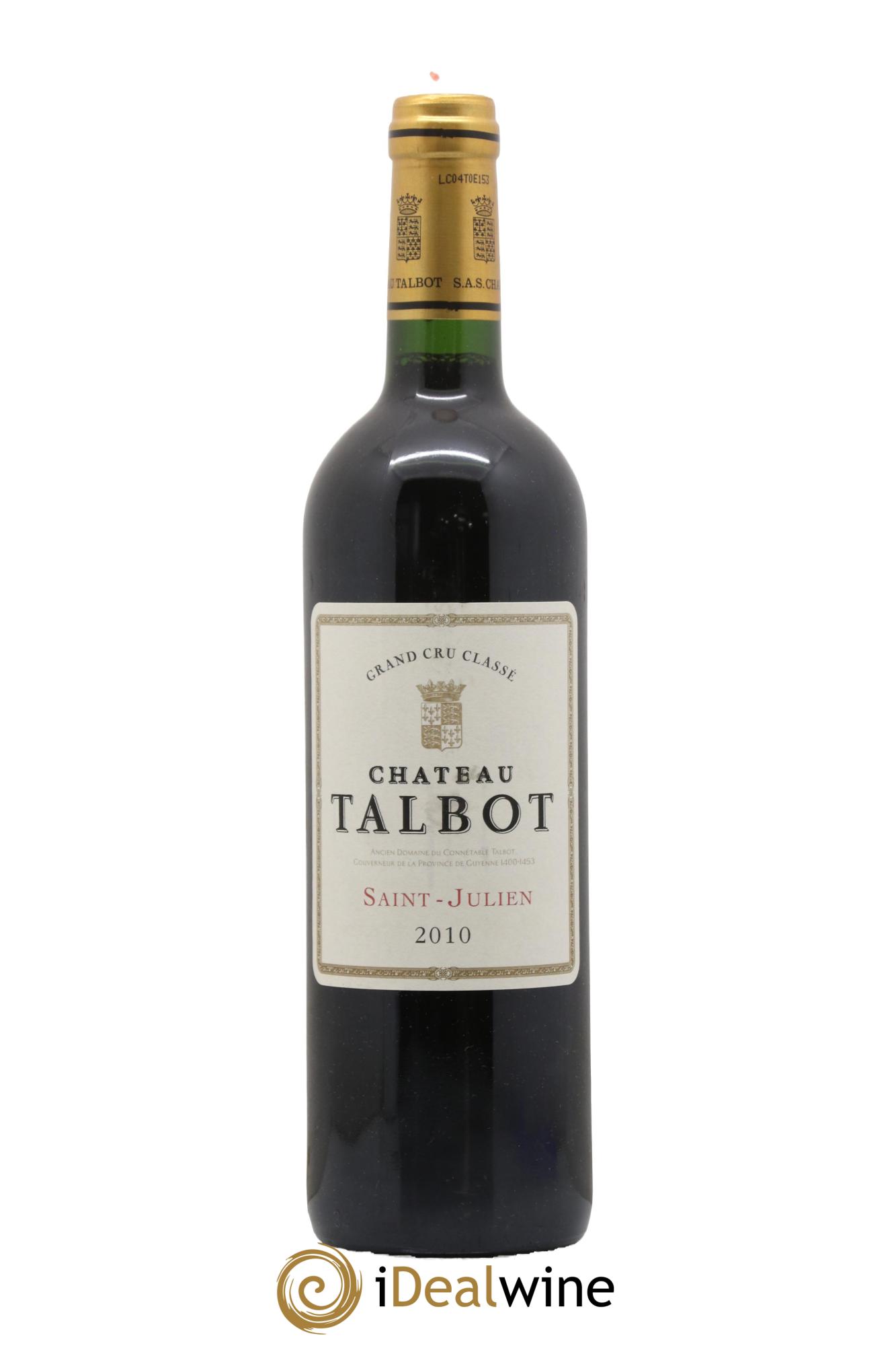 Château Talbot 4ème Grand Cru Classé 2010 - Lotto di 1 bottiglia - 0