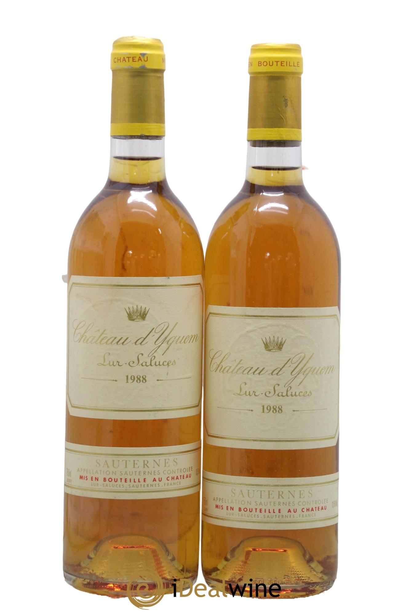Château d' Yquem 1er Cru Classé Supérieur 1988 - Posten von 2 Flaschen - 0