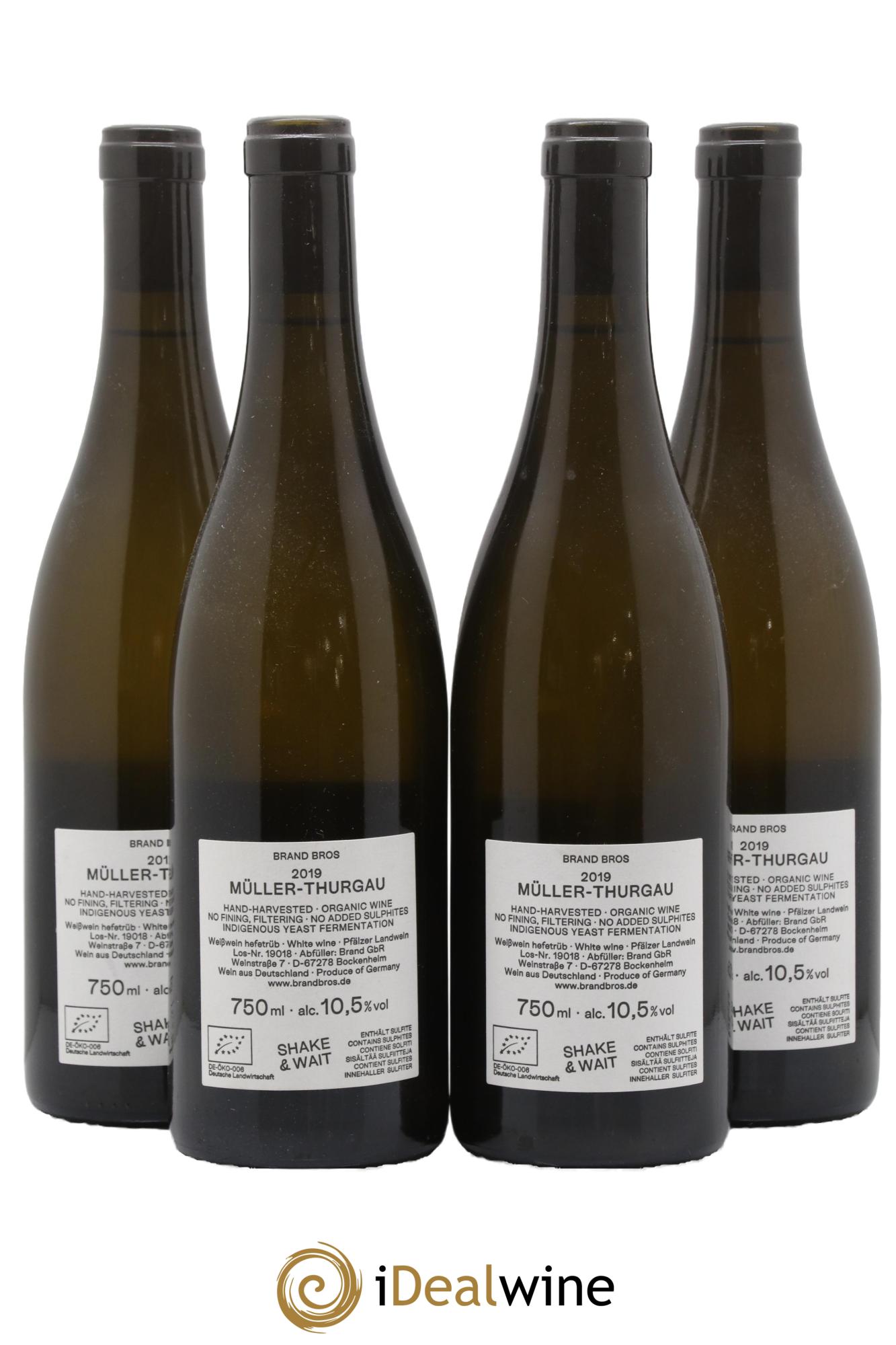 Allemagne Muller Thurgau Weingut Brand 2019 - Lot of 4 bottles - 1