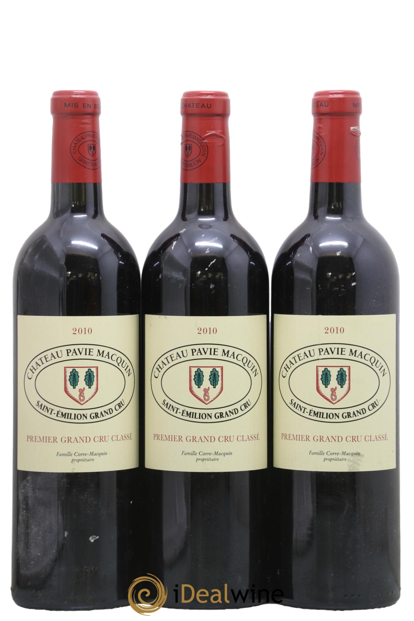 Château Pavie Macquin 1er Grand Cru Classé B 2010 - Lot of 3 bottles - 0