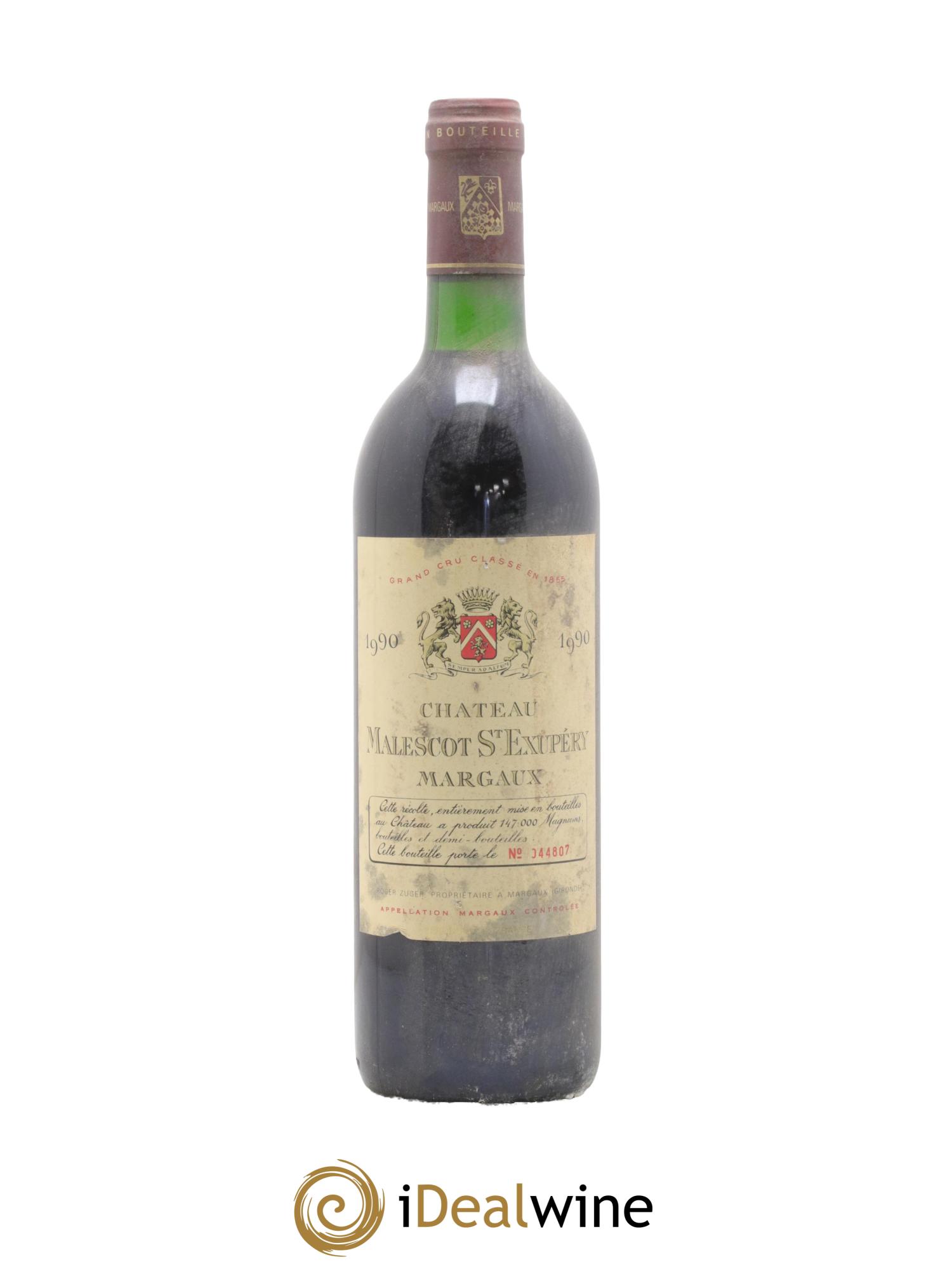 Château Malescot Saint-Exupéry 3ème Grand Cru Classé 1990 - Lot de 1 bouteille - 0
