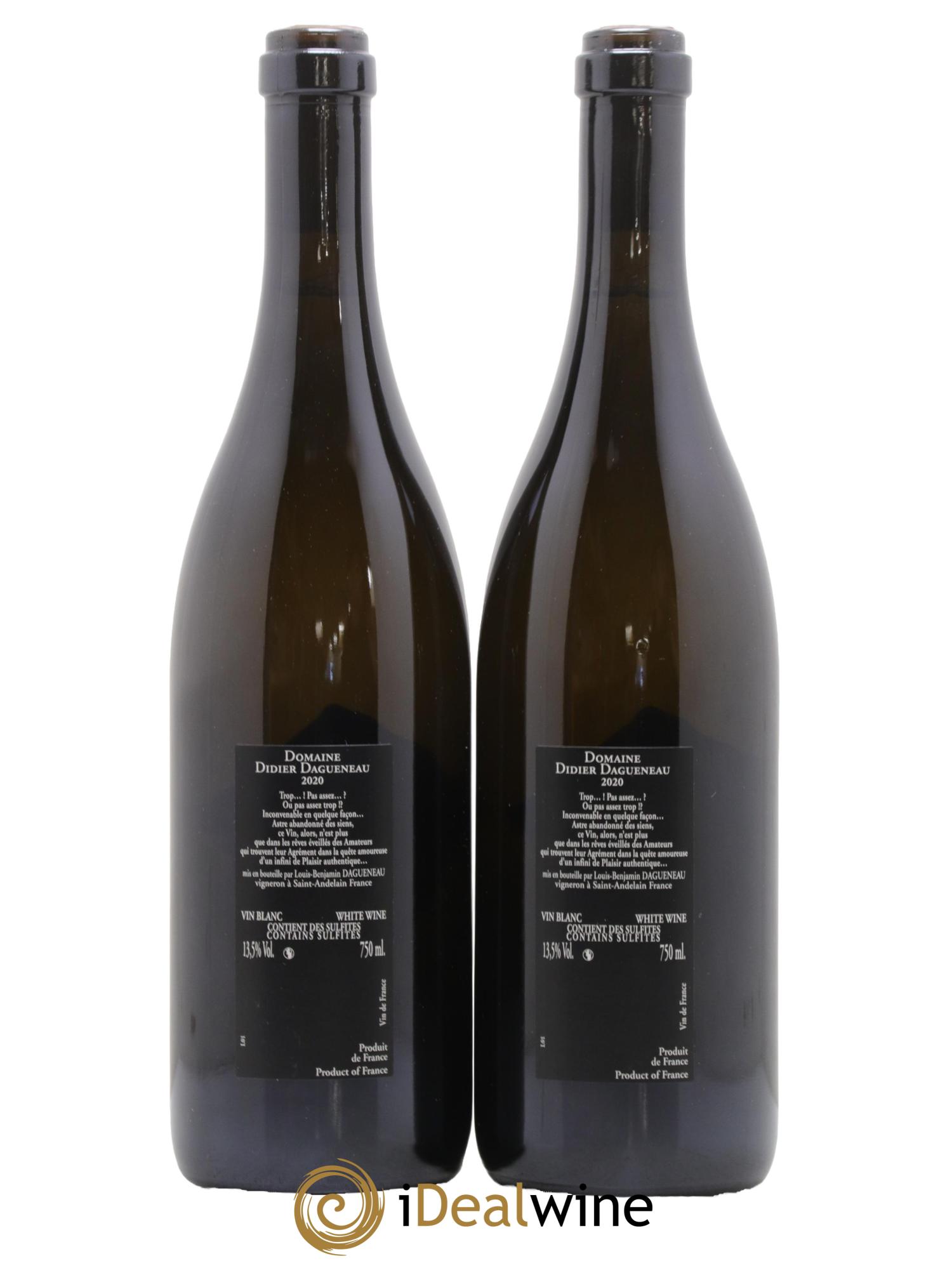 Vin de France (anciennement Pouilly-Fumé) Silex Dagueneau (Domaine Didier - Louis-Benjamin)  2020 - Posten von 2 Flaschen - 1