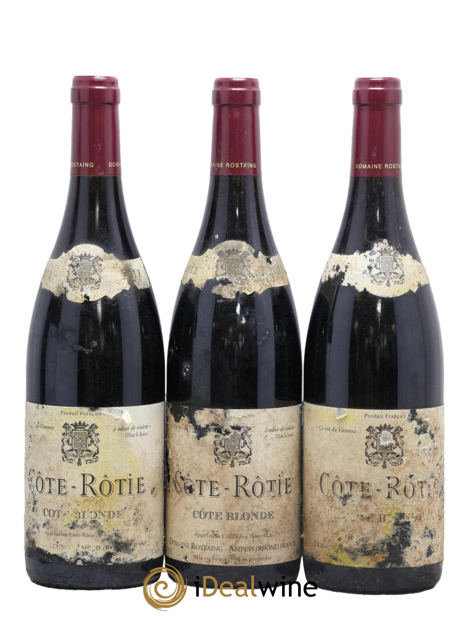 Côte-Rôtie Côte Blonde René Rostaing 2011 - Lot of 3 bottles - 0