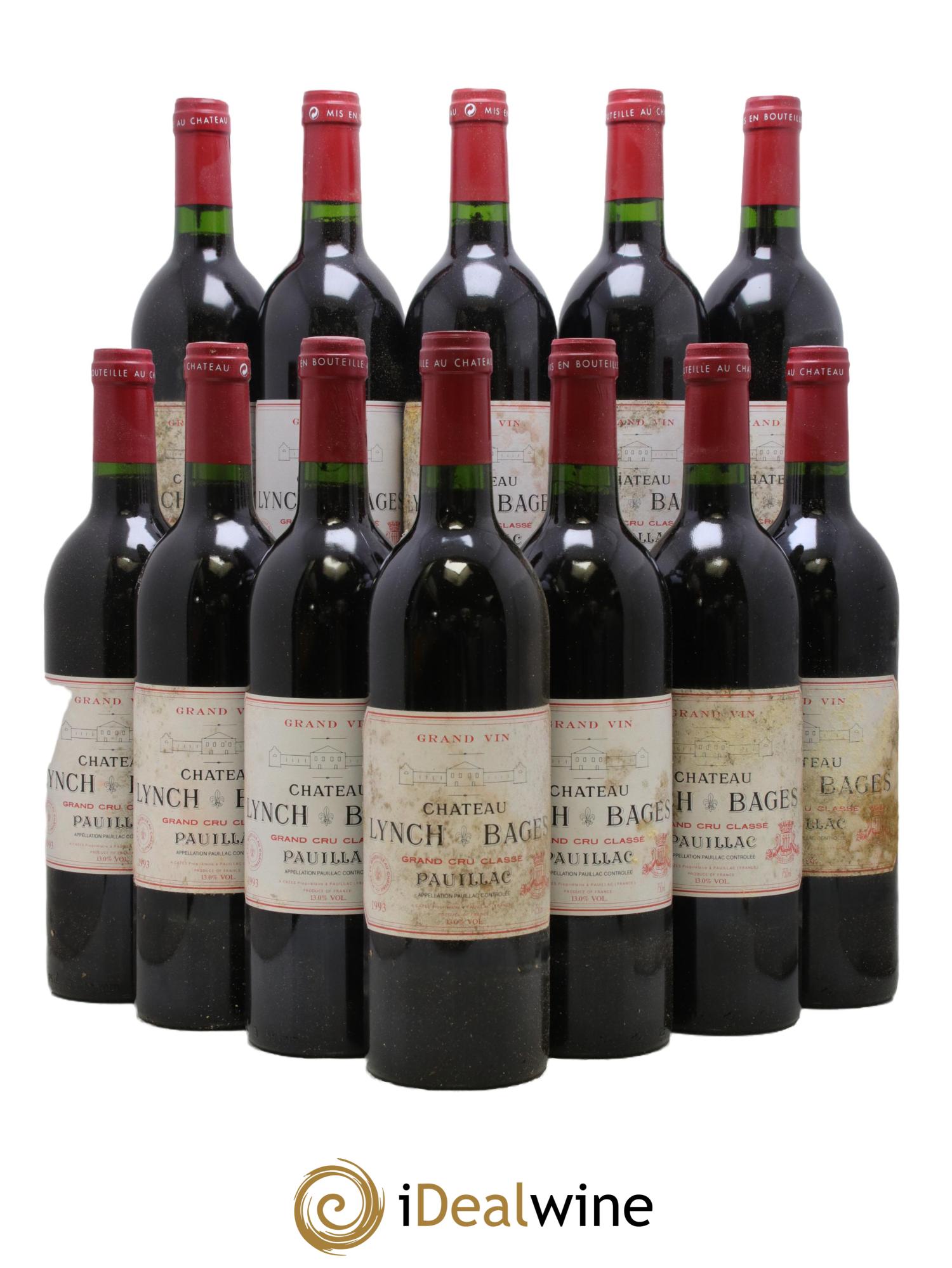 Château Lynch Bages 5ème Grand Cru Classé 1993 - Lot of 12 bottles - 0