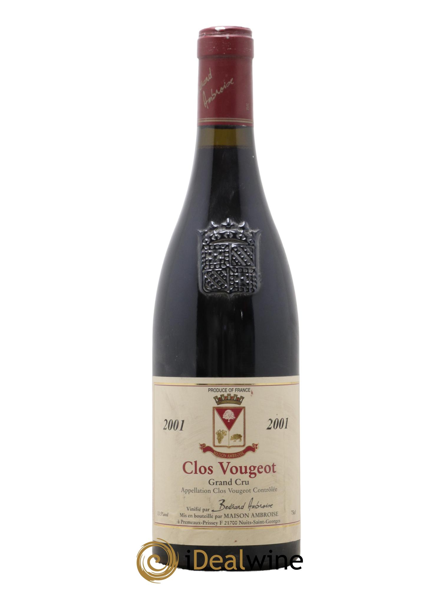 Clos de Vougeot Grand Cru Bertrand Ambroise 2001 - Lotto di 1 bottiglia - 0