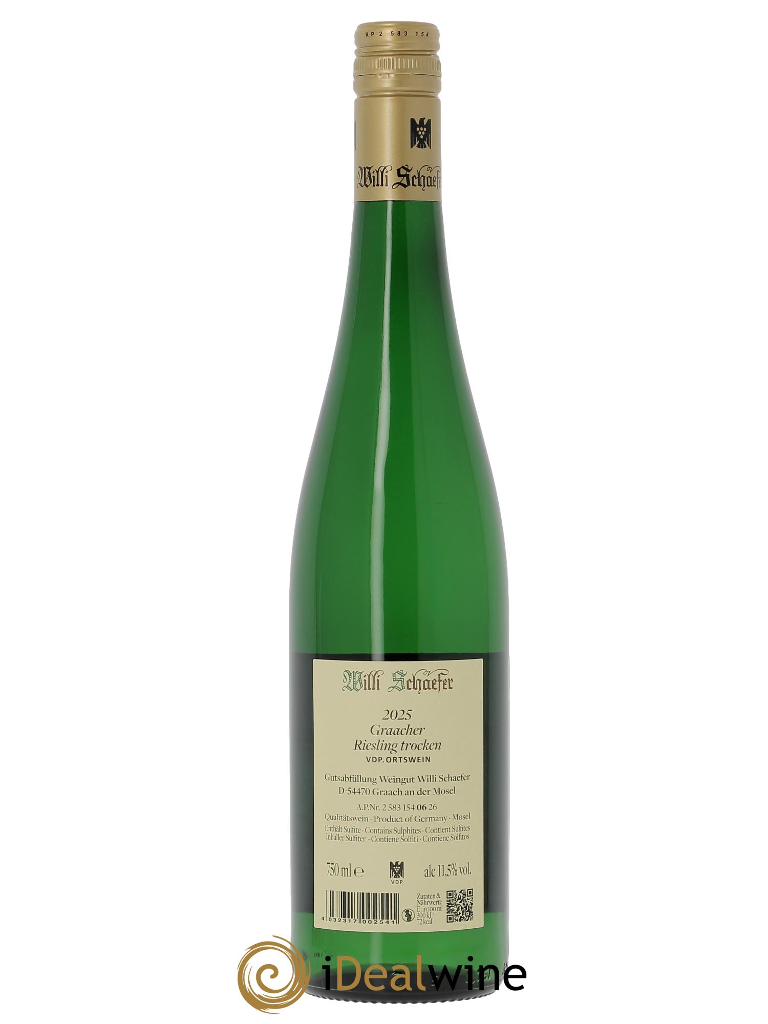 Riesling Willi Schaefer Graacher Trocken  2025 - Posten von 1 Flasche - 1
