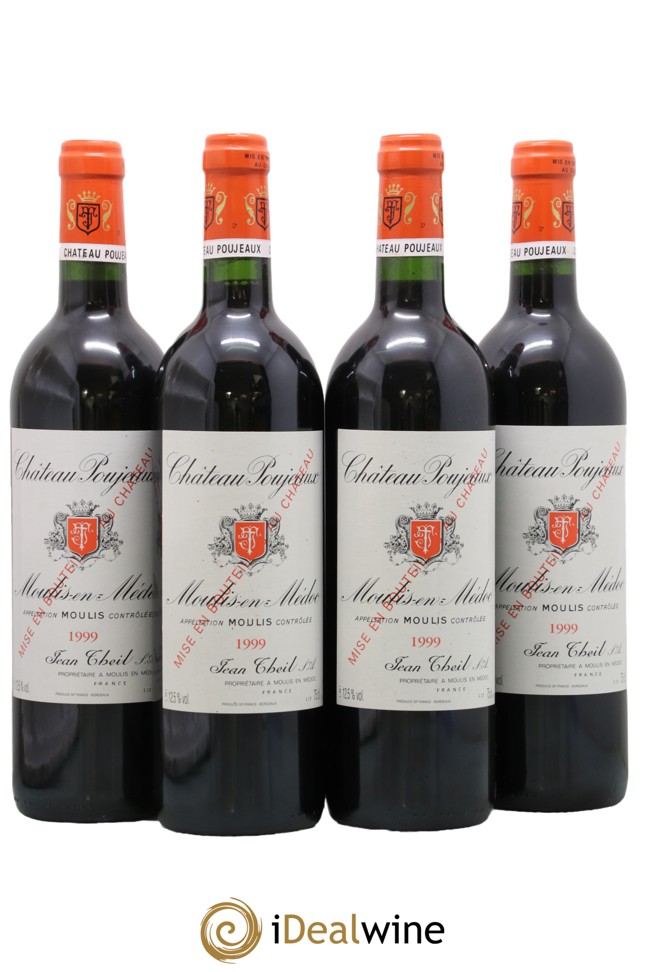 Château Poujeaux 1999 - Lot de 4 bouteilles - 0