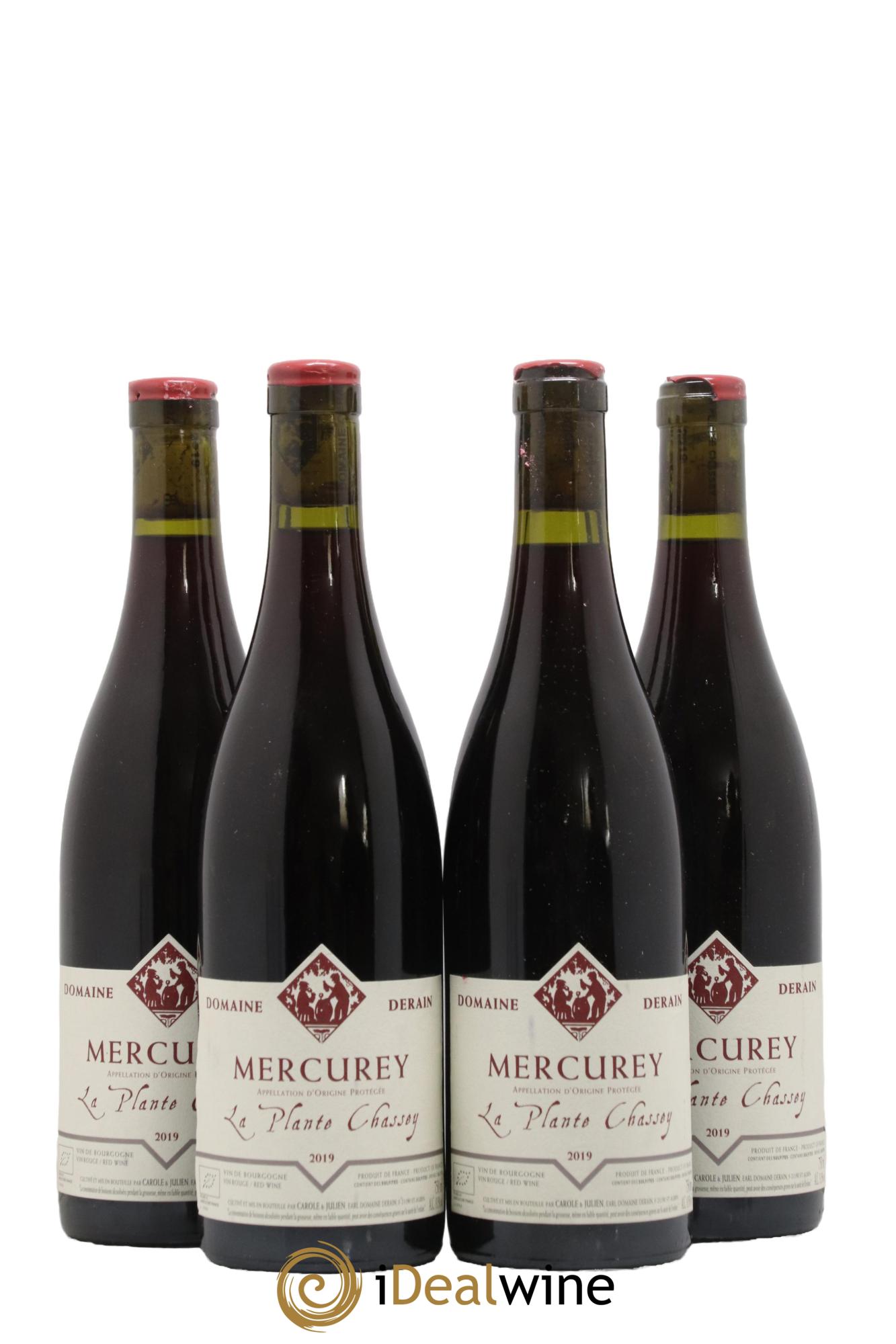 Mercurey La Plante Chassey Catherine et Dominique Derain 2019 - Lot de 4 bouteilles - 0