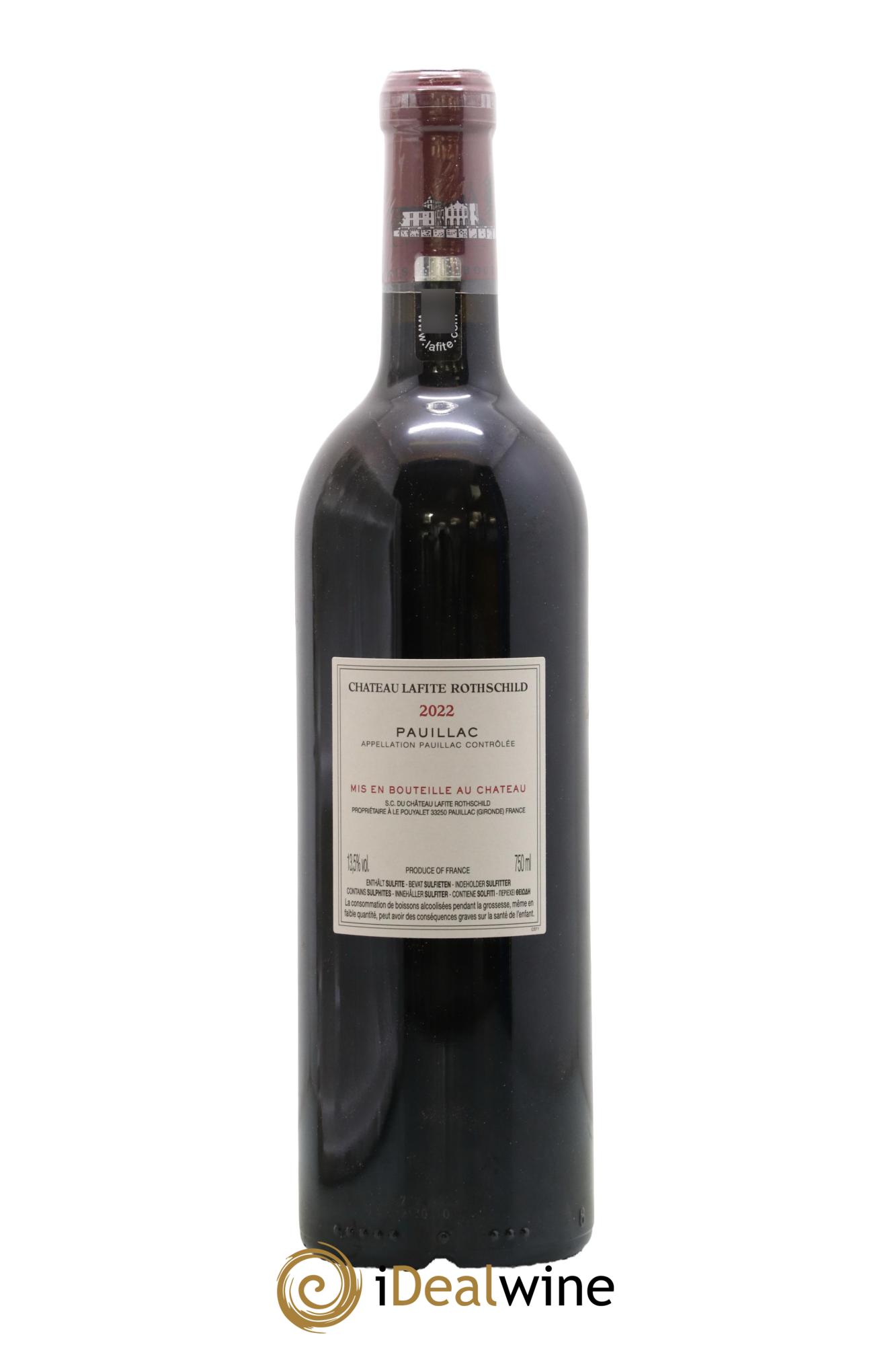 Château Lafite Rothschild 1er Grand Cru Classé 2022 - Posten von 1 Flasche - 1