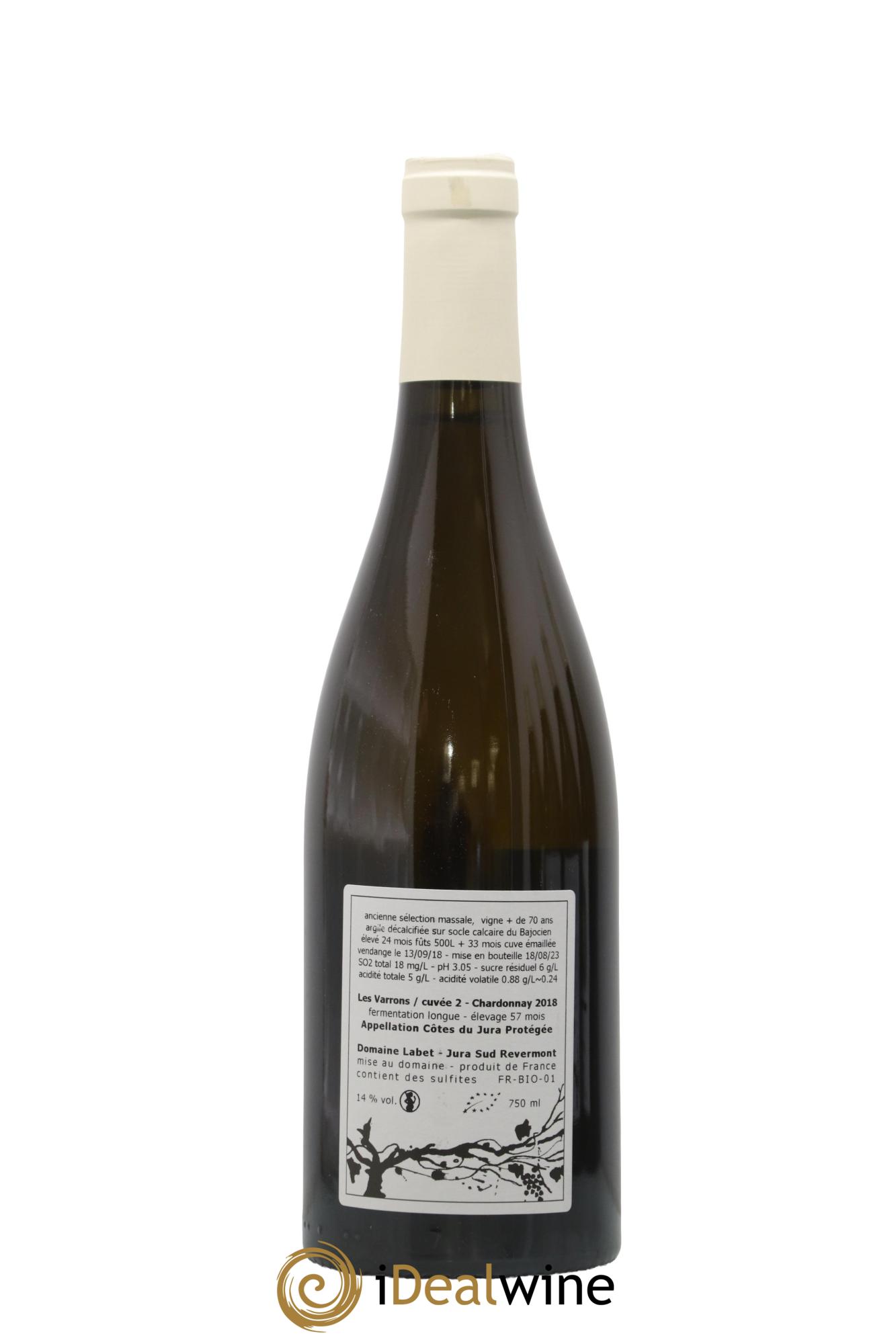 Côtes du Jura Les Varrons / Cuvée 2 - Elevage 57 mois Labet (Domaine) 2018 - Lot of 1 bottle - 1