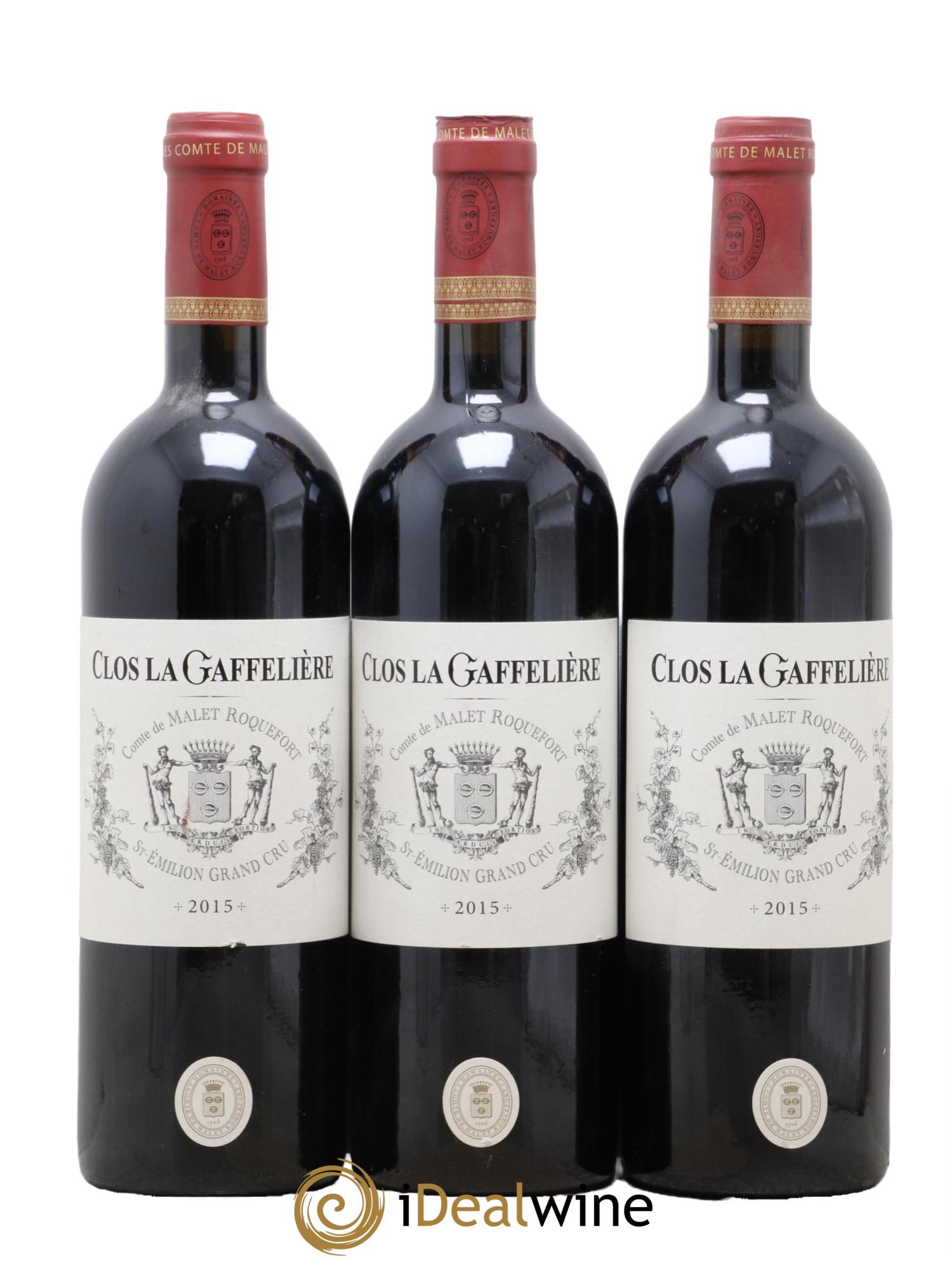 Clos la Gaffelière 2015 - Lot of 3 bottles - 0