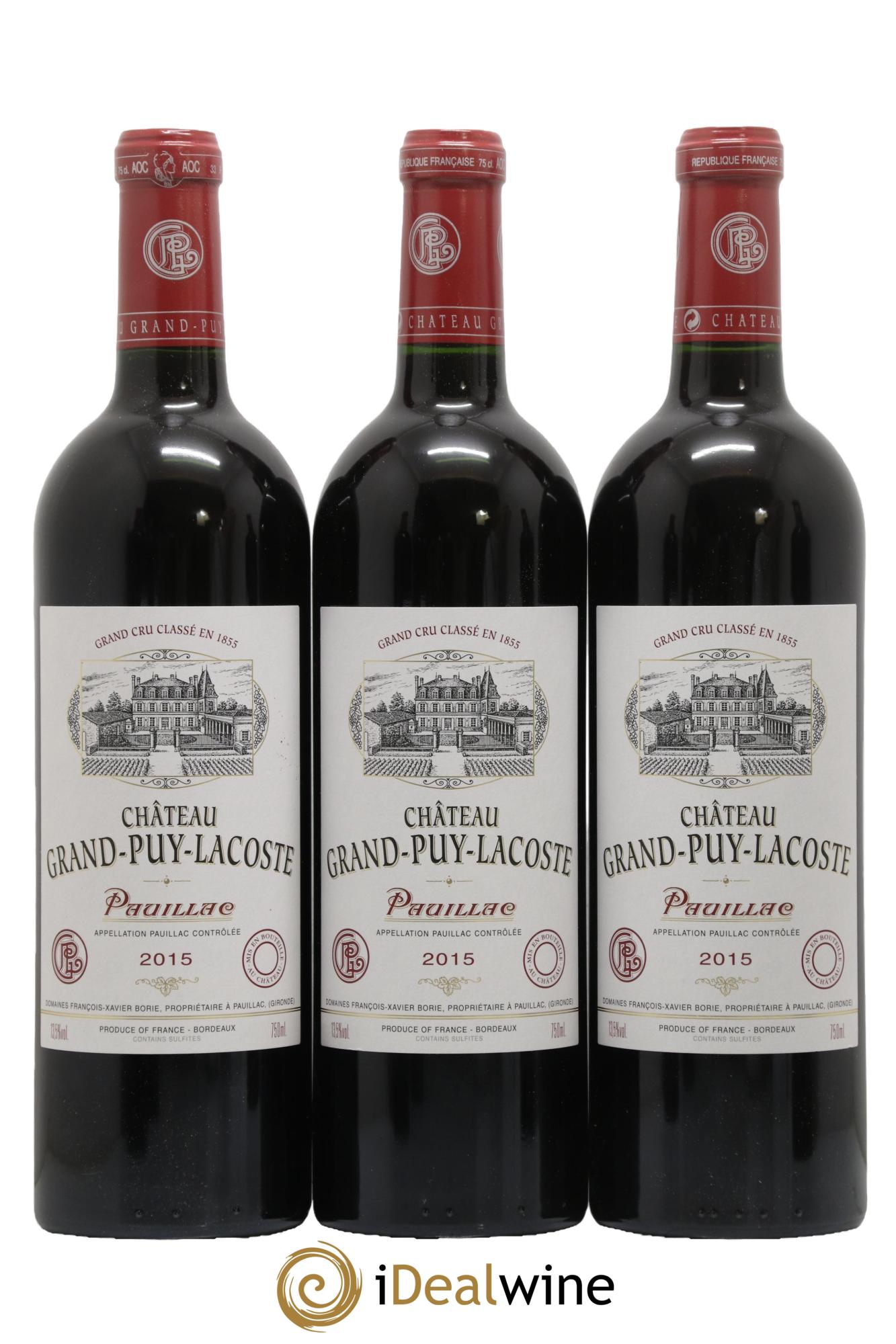 Château Grand Puy Lacoste 5ème Grand Cru Classé 2015 - Lot of 6 bottles - 1